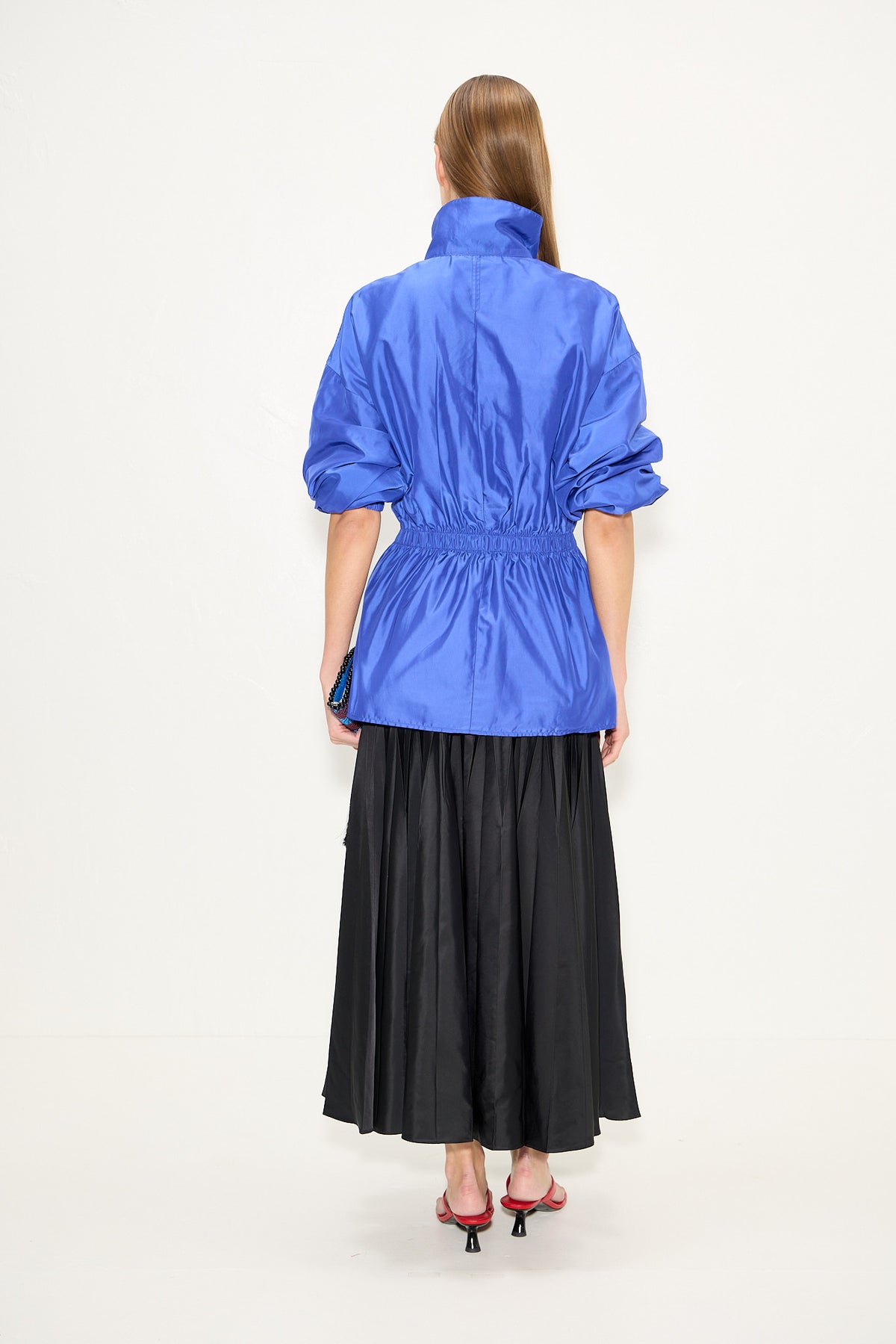Iza Taffeta Jacket In Cobalt