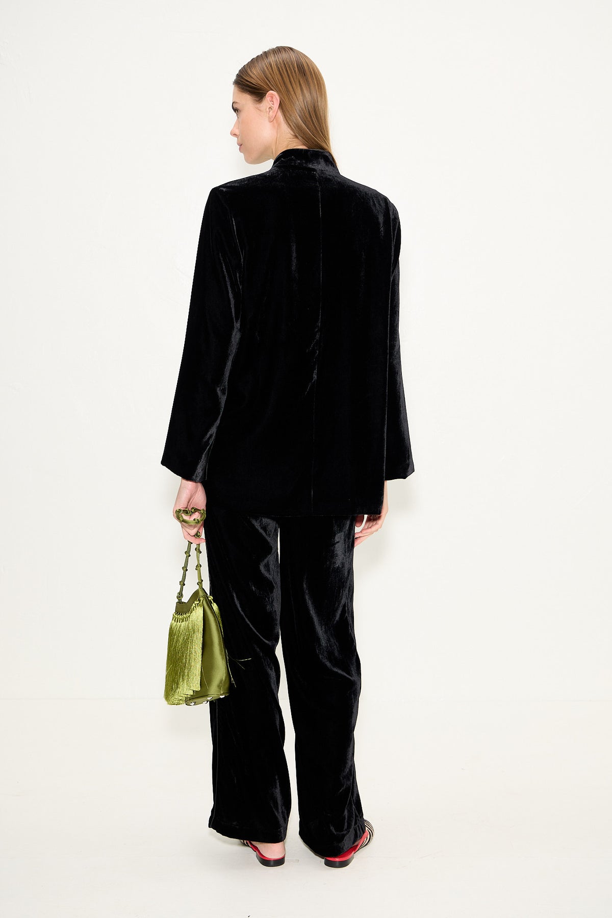 Nuala Velvet Pant In Black
