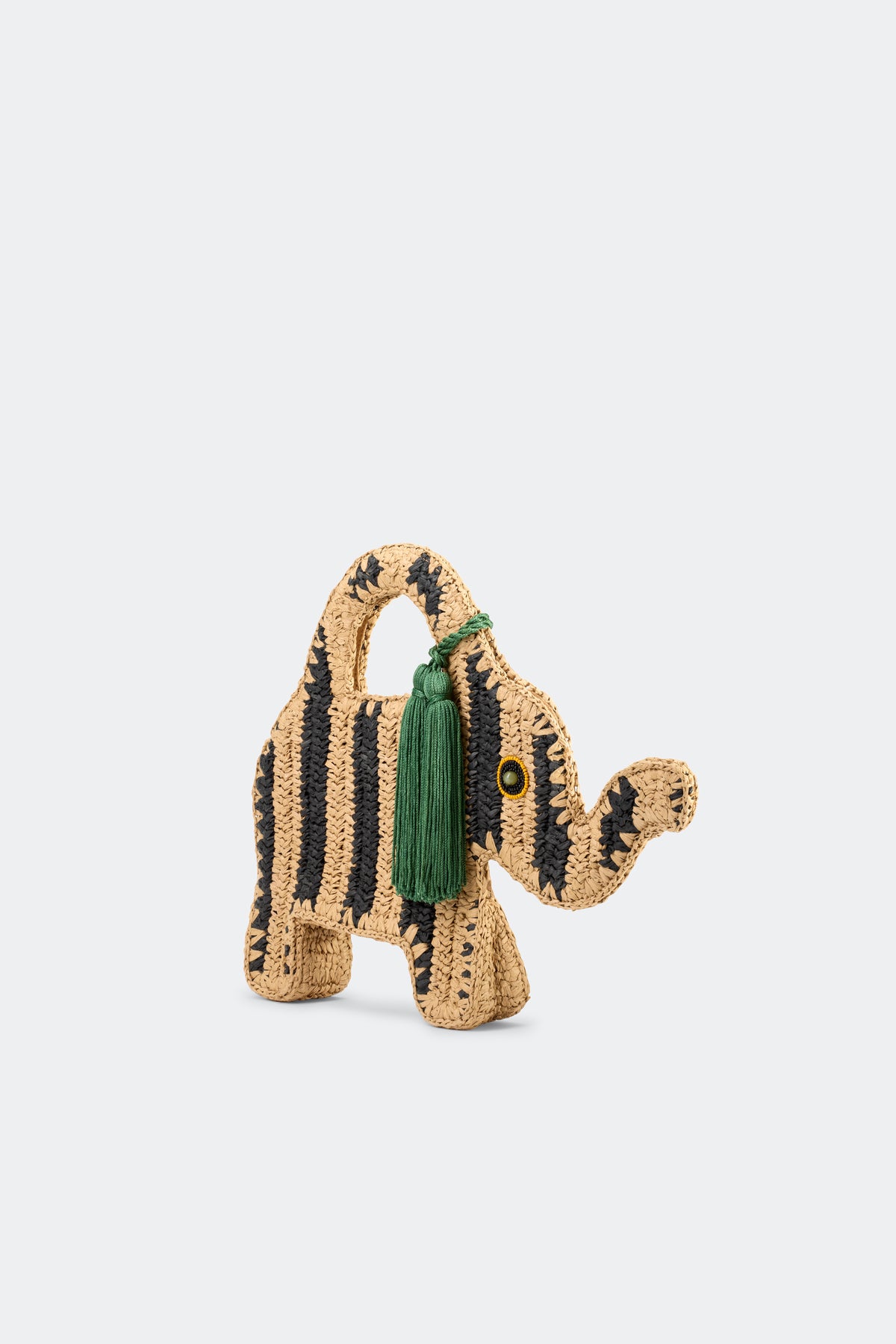 Elephant Bag in Black/Natural Stripe