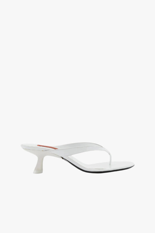 Beep Thong In White Patent