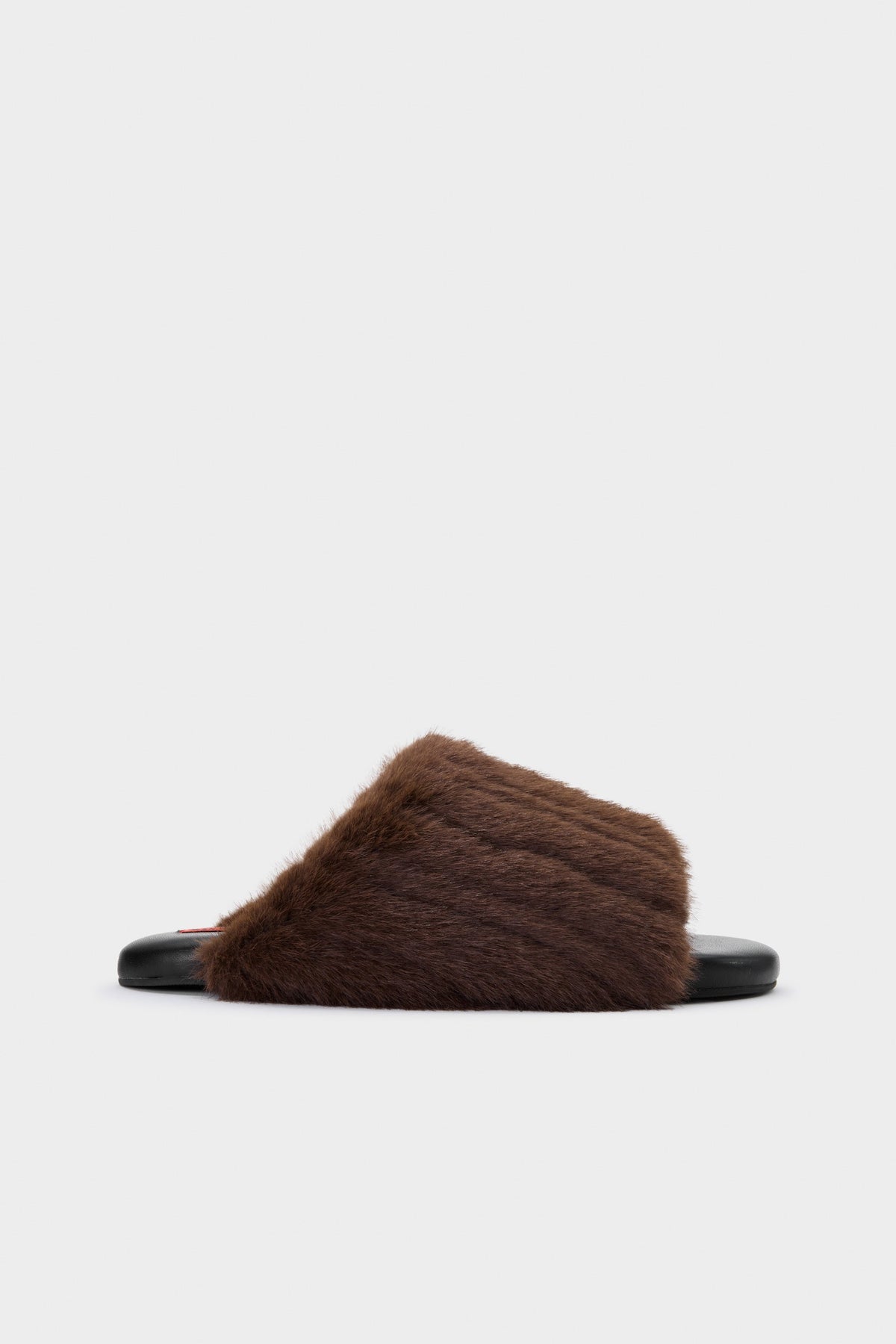 Furry Bubble Slide In Chocolate