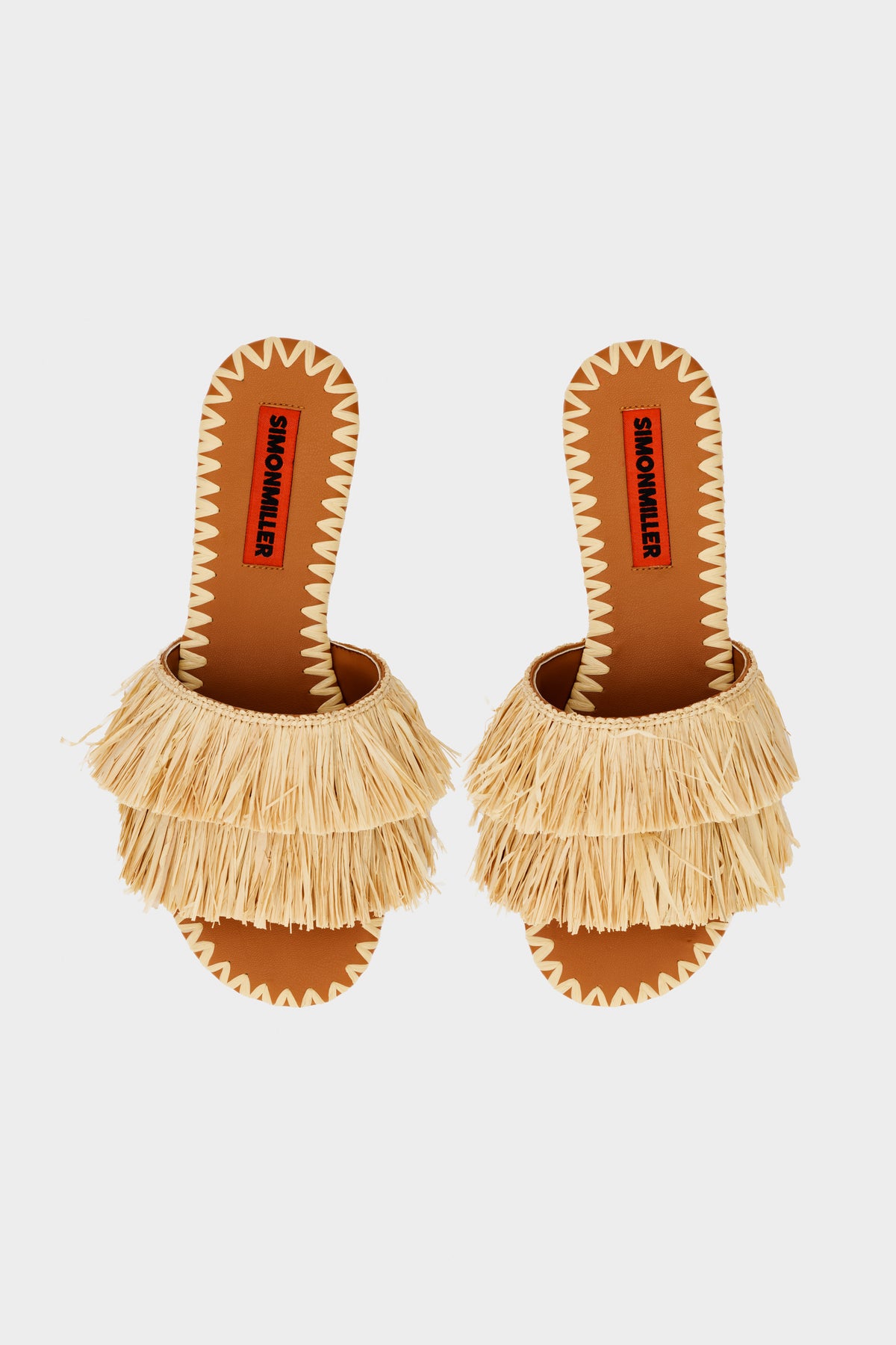 Fringe Raffia Salerno Sandal In Natural