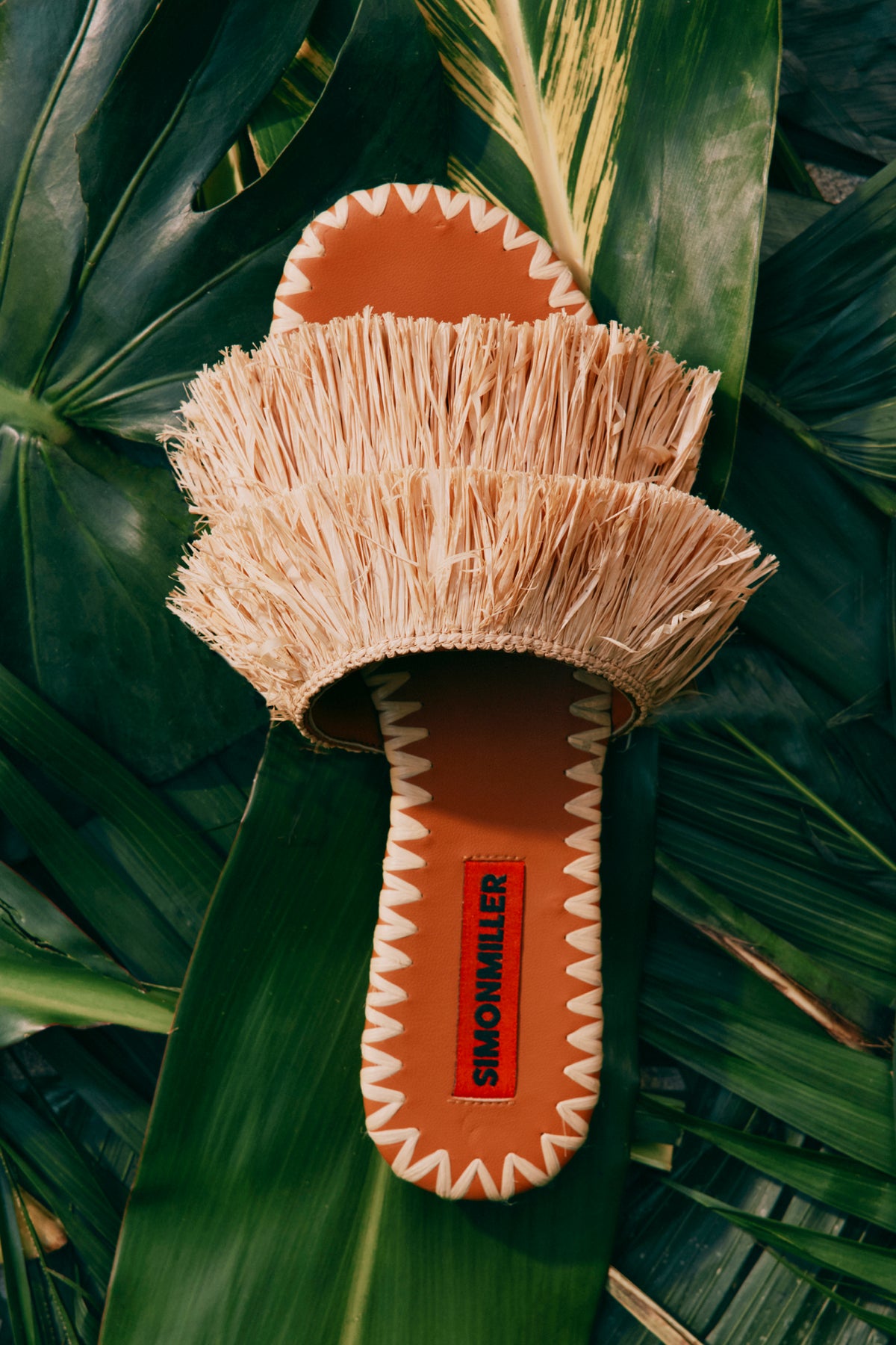 Fringe Raffia Salerno Sandal In Natural