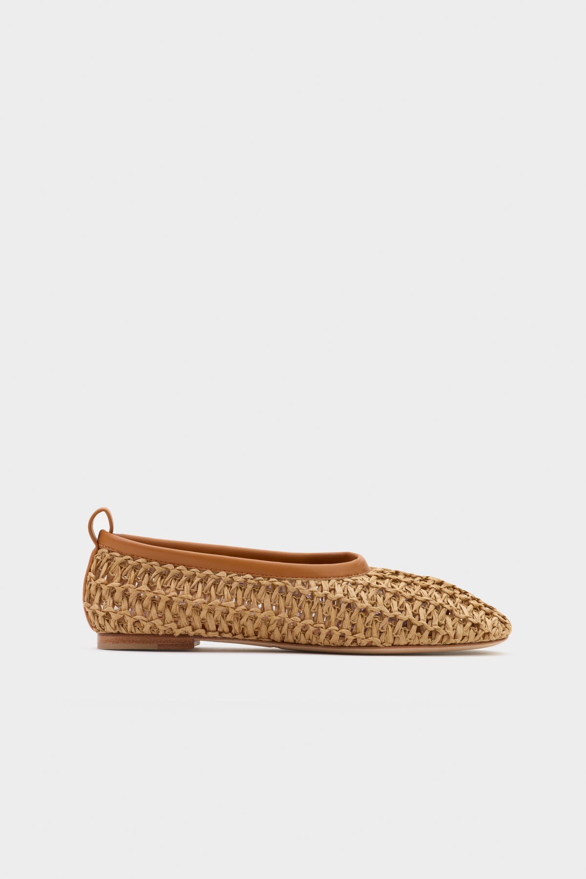 Raffia Riad Flat in Natural