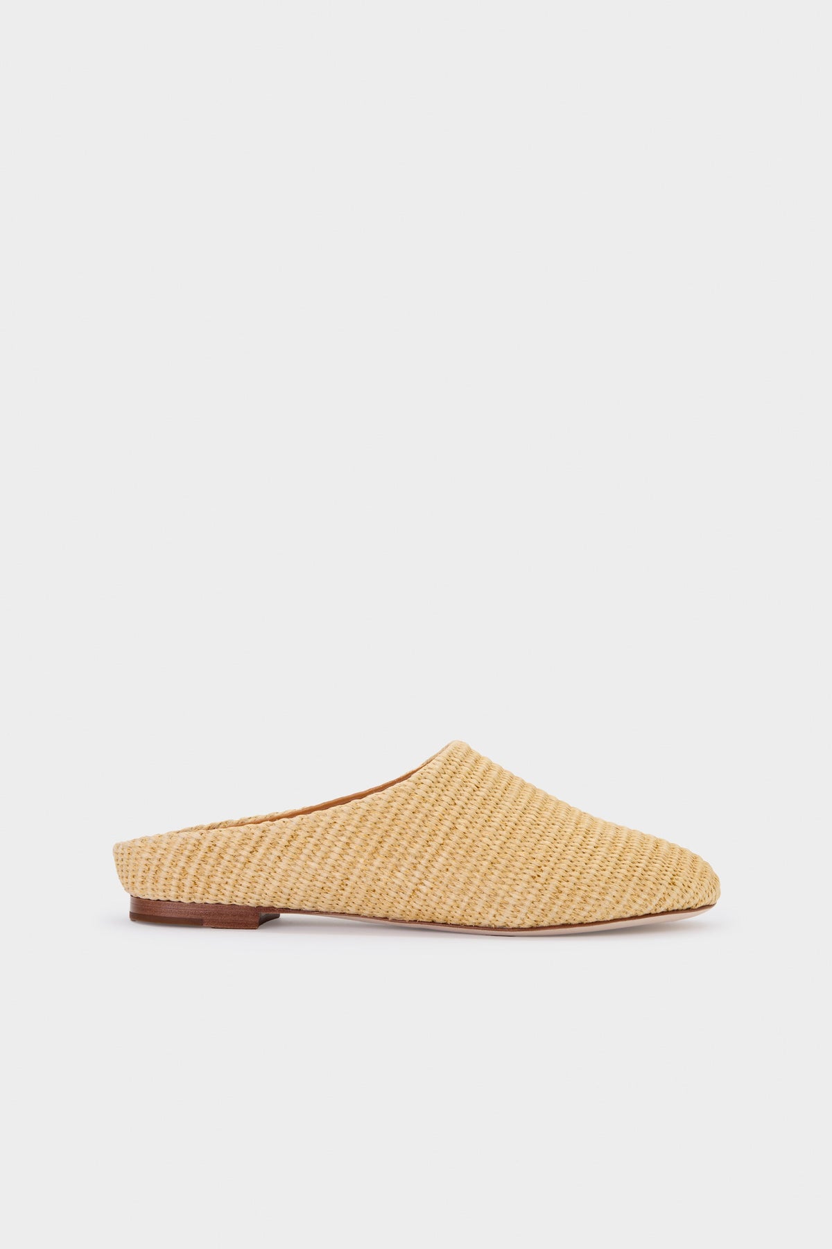 RAFFIA RIAD SLIPPER IN NATURAL