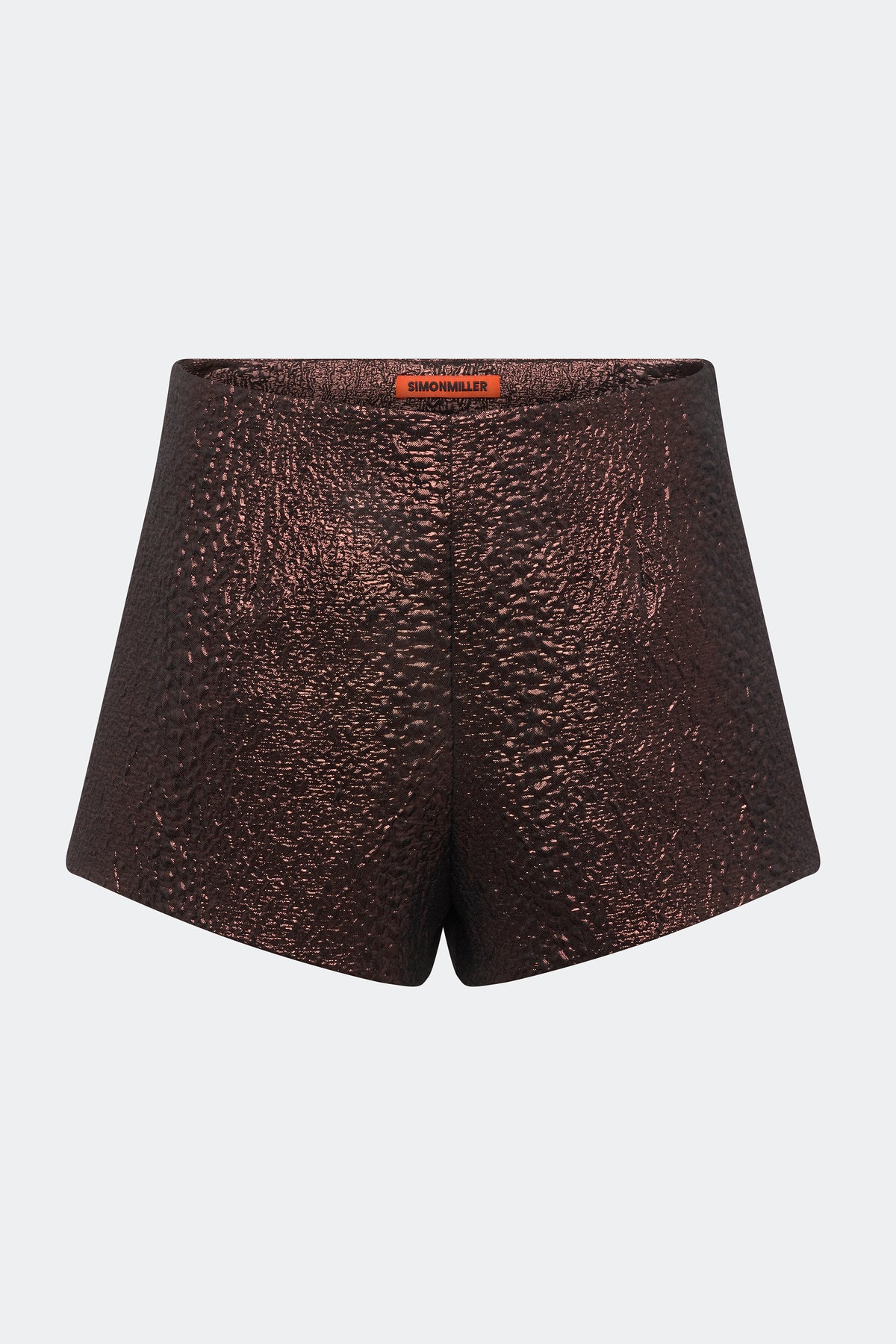 Fleur Metallic Shorts In Bronze