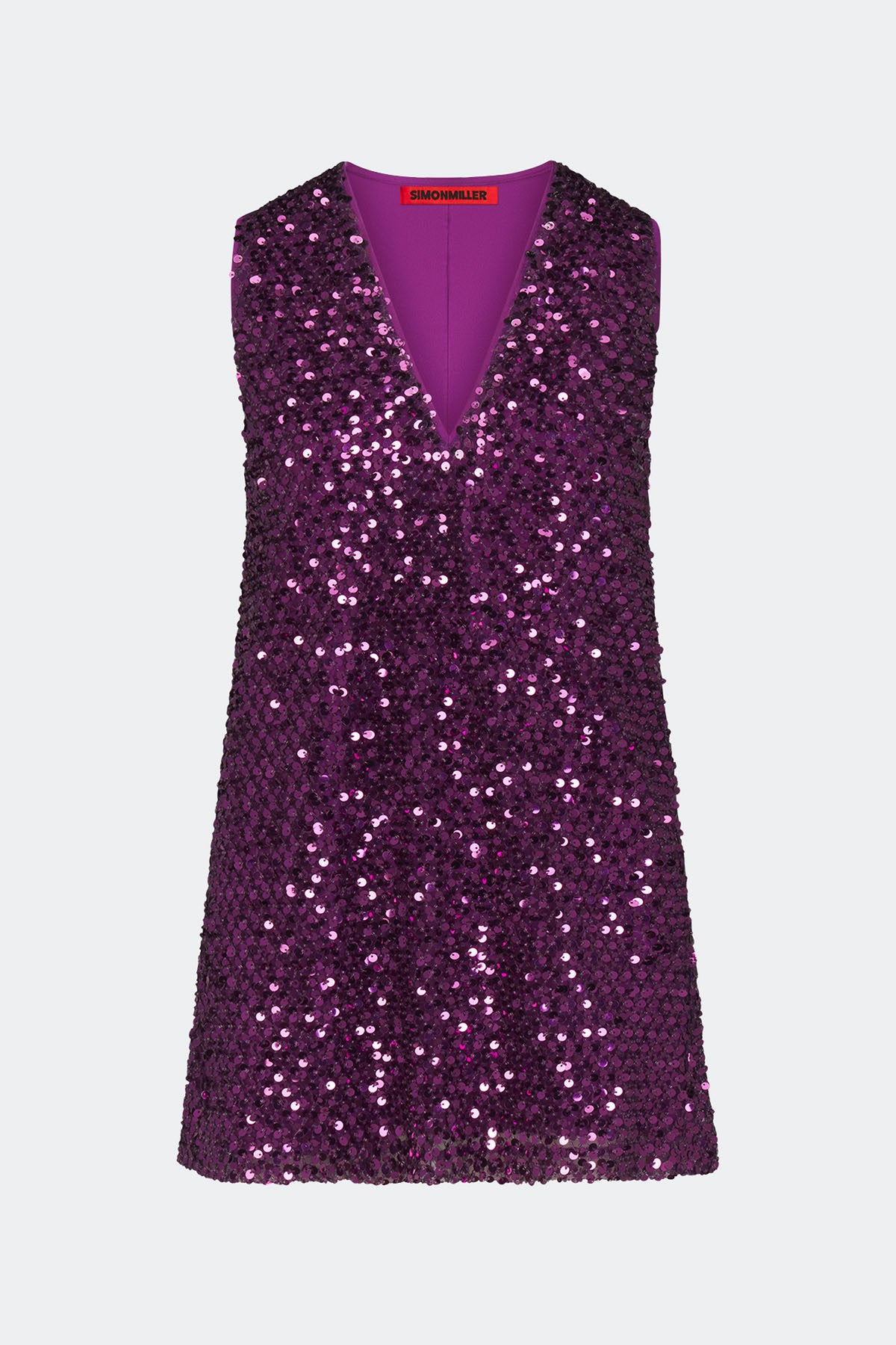 Fountain Sequin Dress In Amethyst