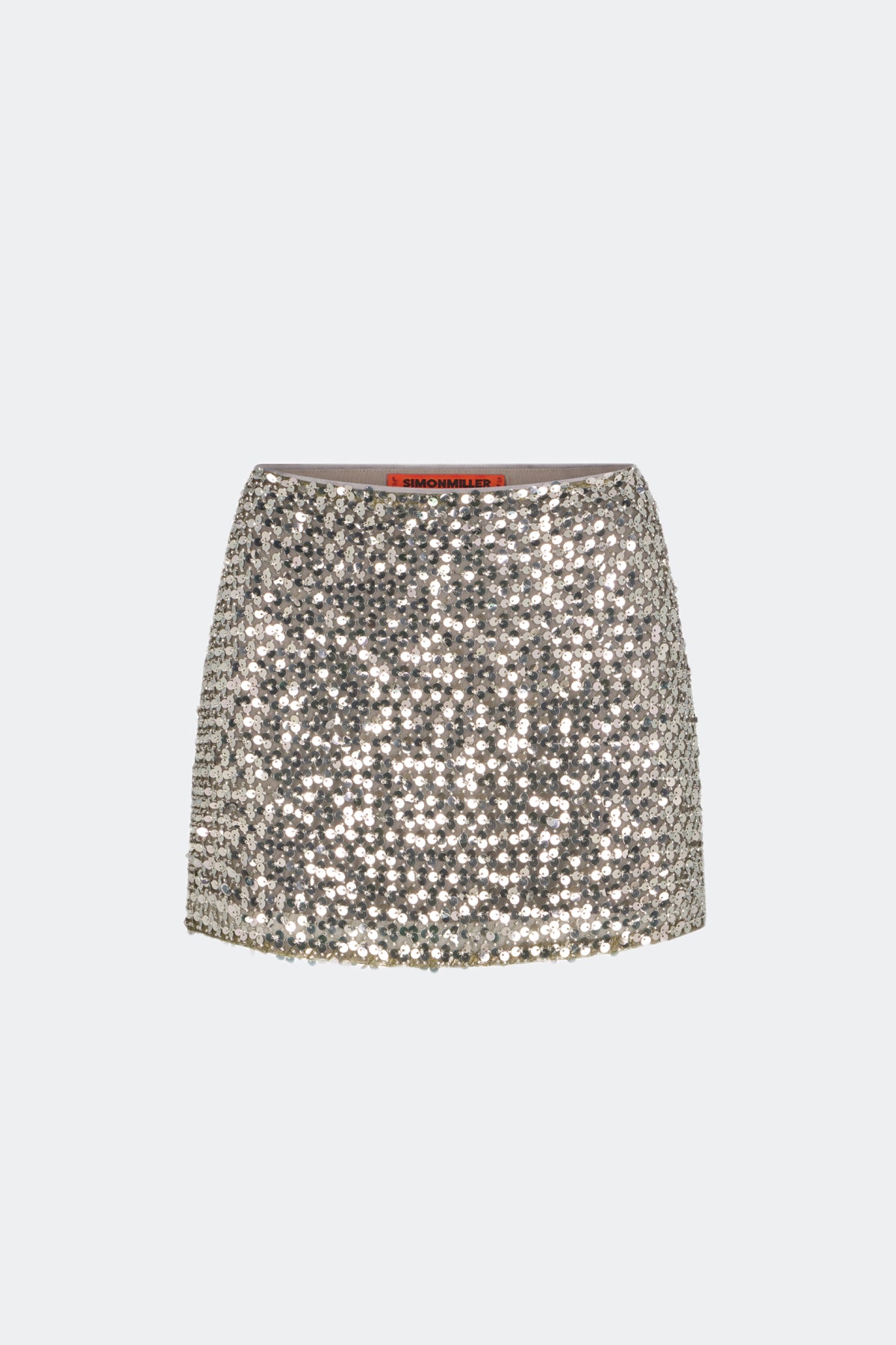 Dizzy Sequin Skirt In Satellite Silver