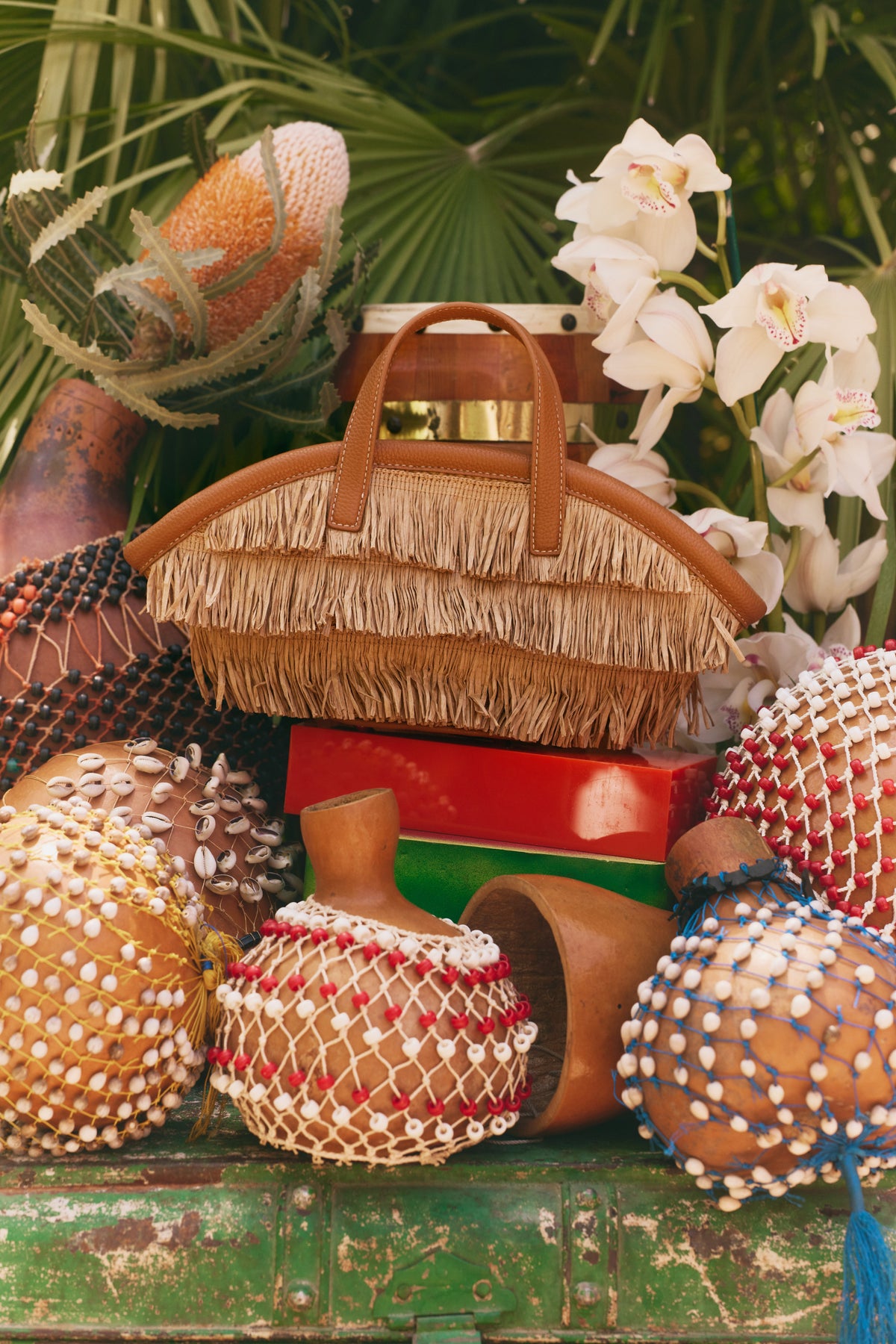 Mini Fringe Mercado Tote In Natural