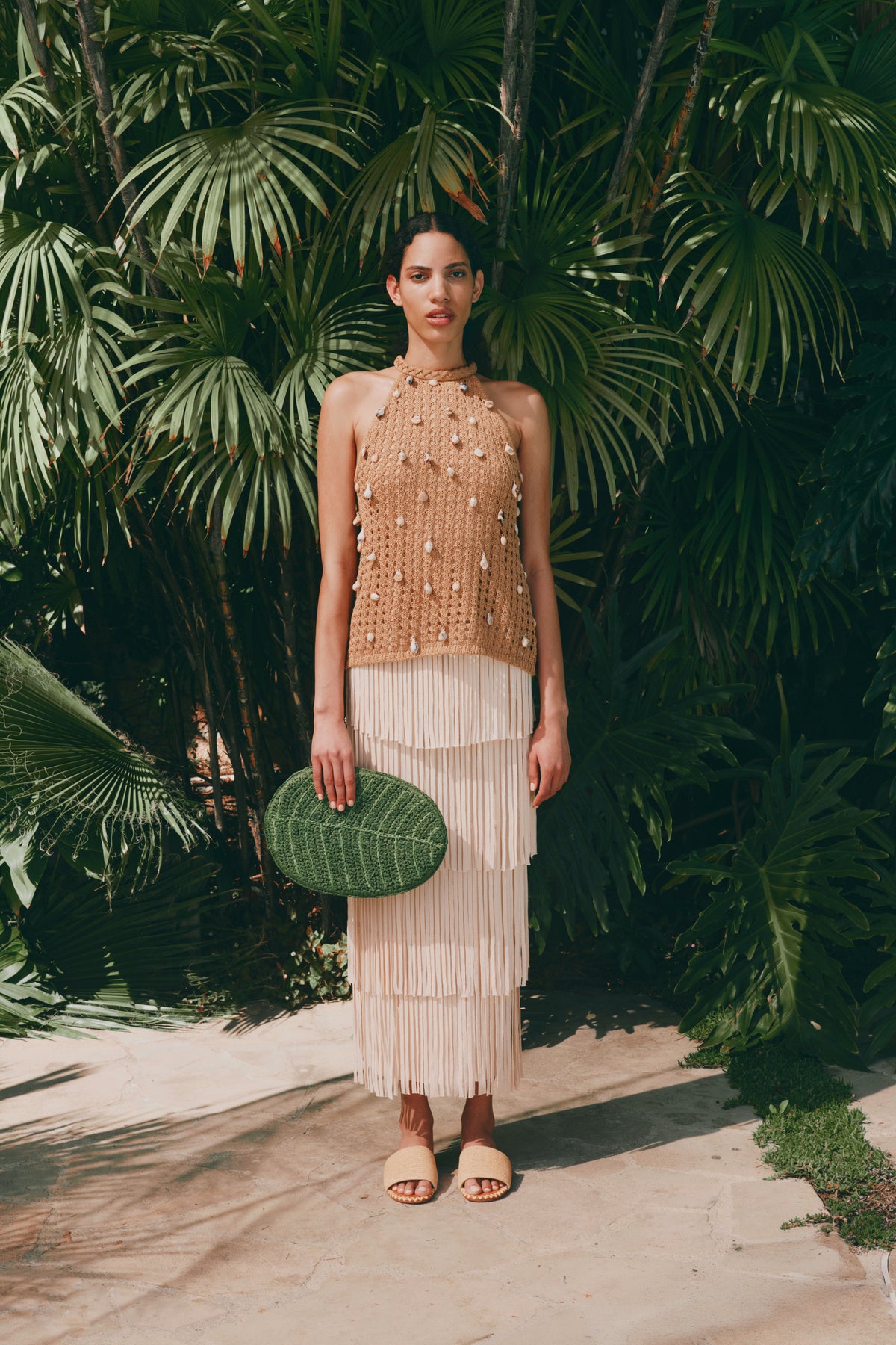 Leaf Clutch In Grass Green