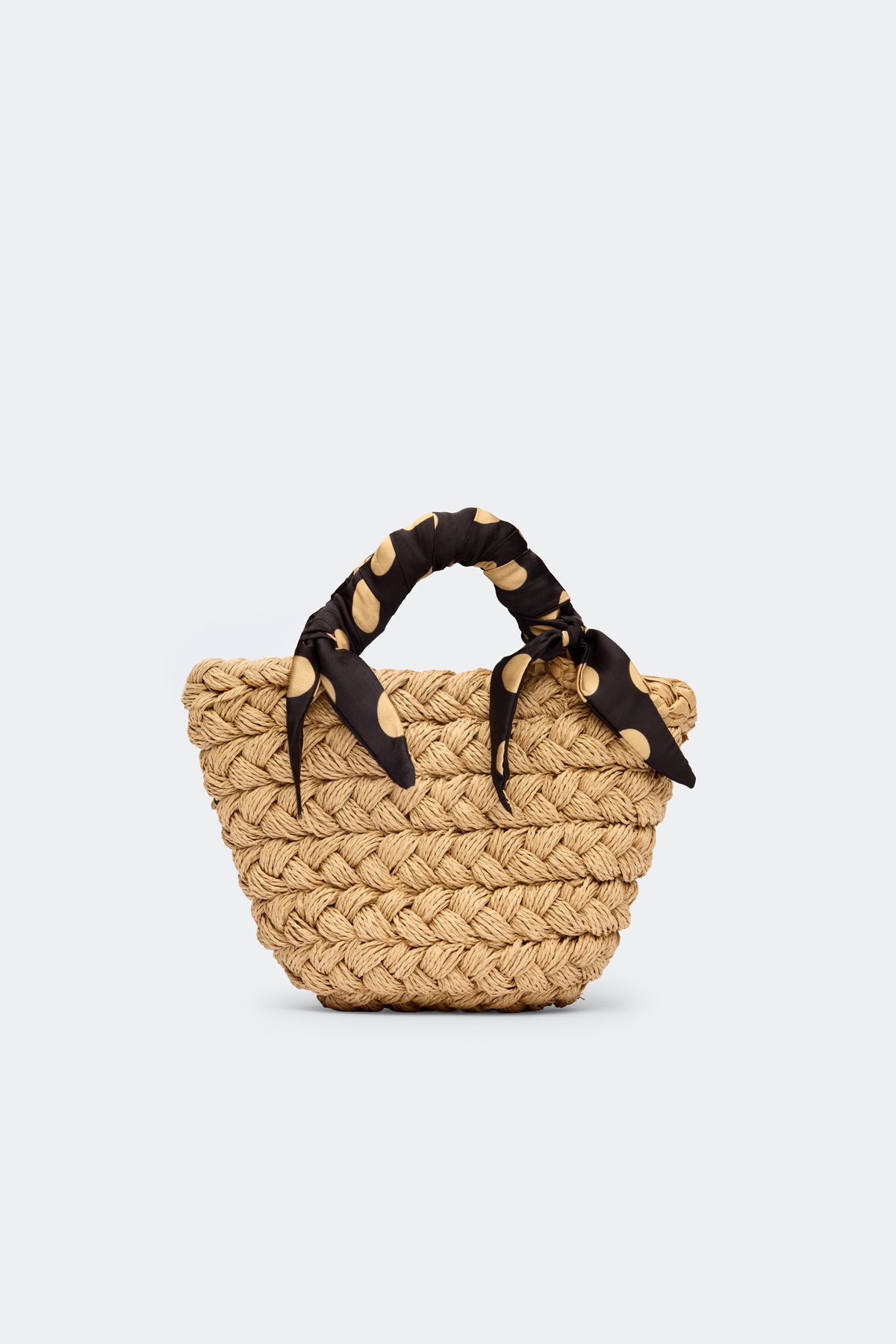 Twilly Basket Bag In Polka Dot/Natural