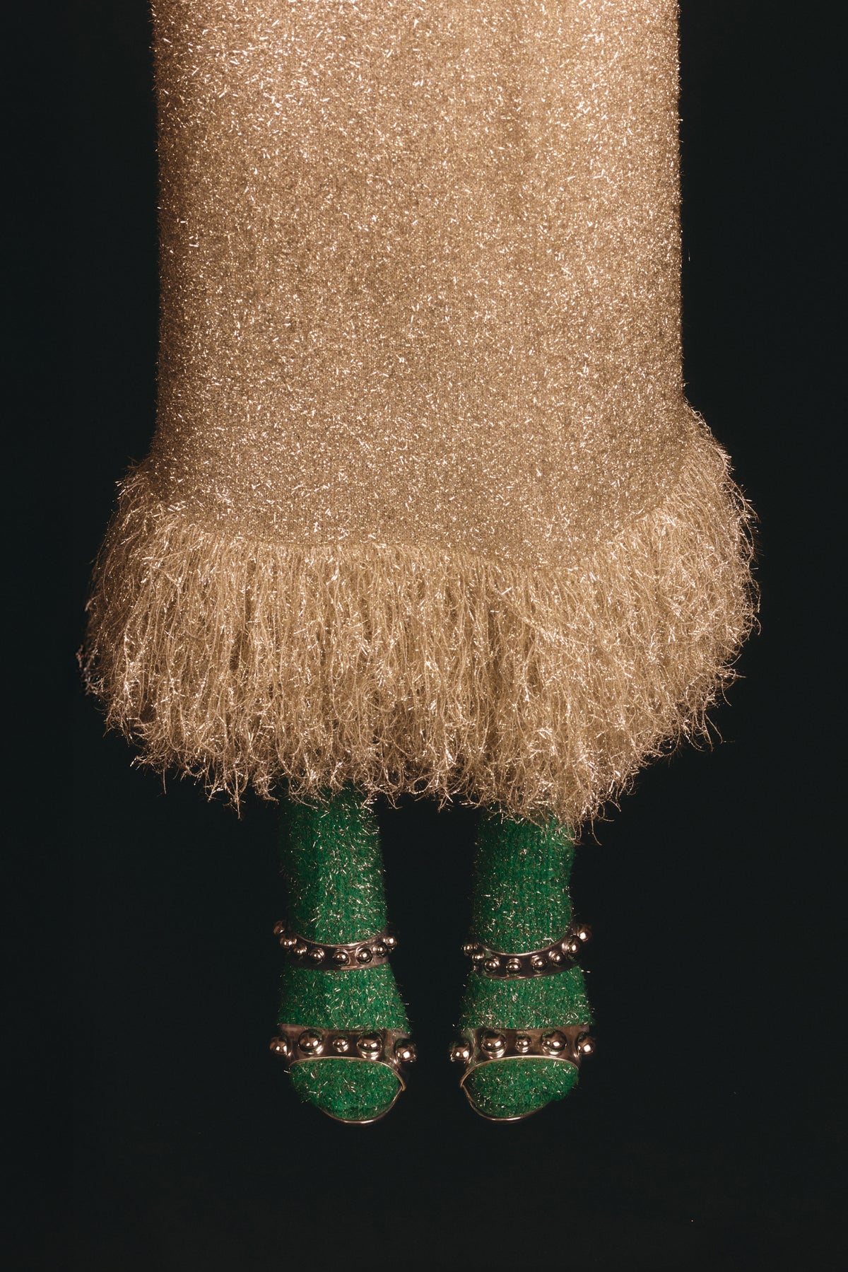 Dome Stud Verner Heel In Silver