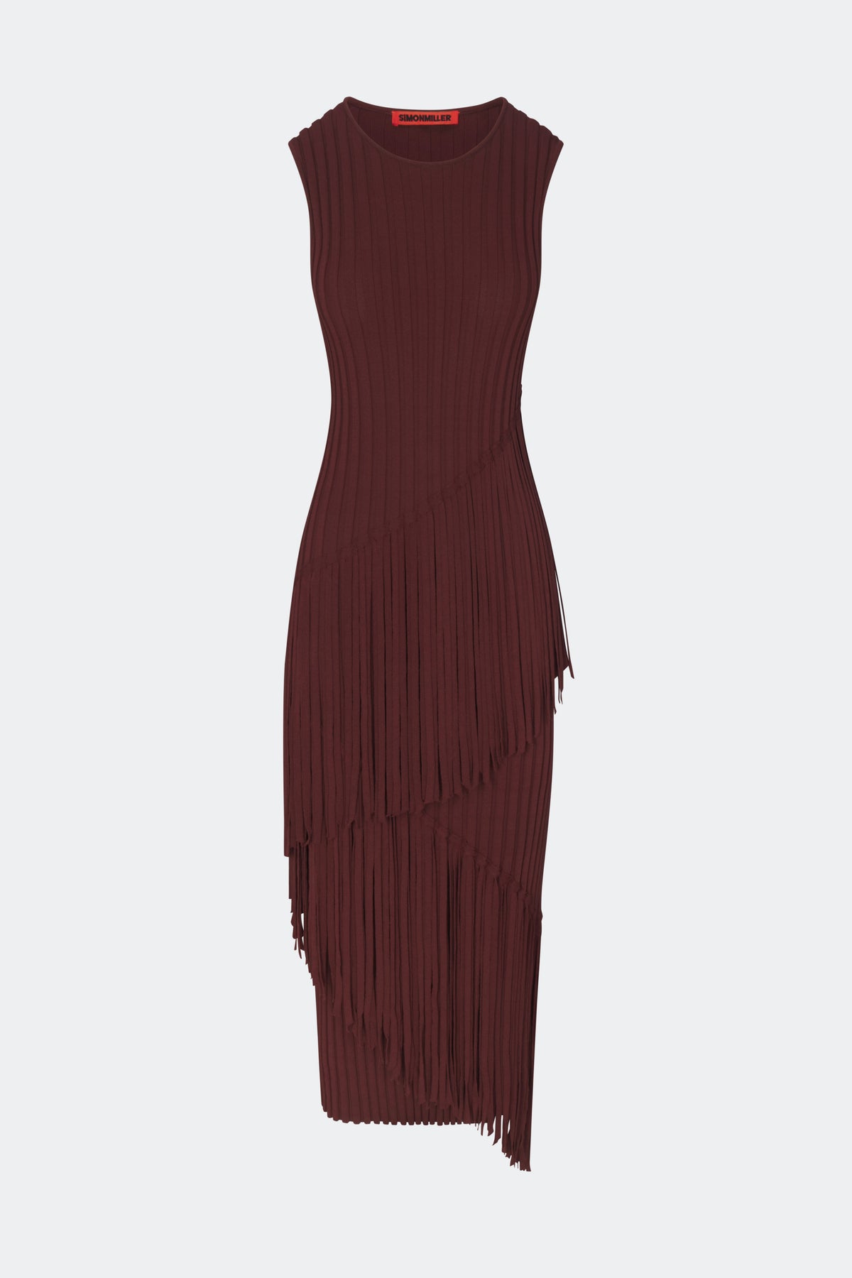 Spiral Knit Dress in Choco Brown
