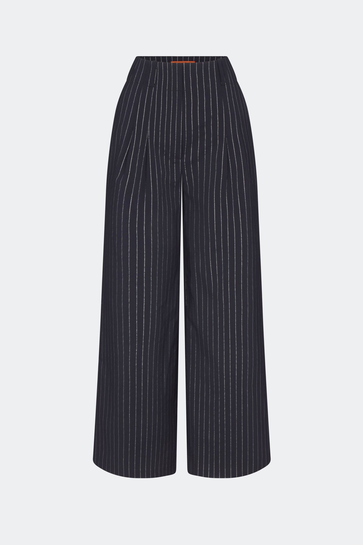 Bloo Pinstripe Pant In Navy Metallic Pinstripe