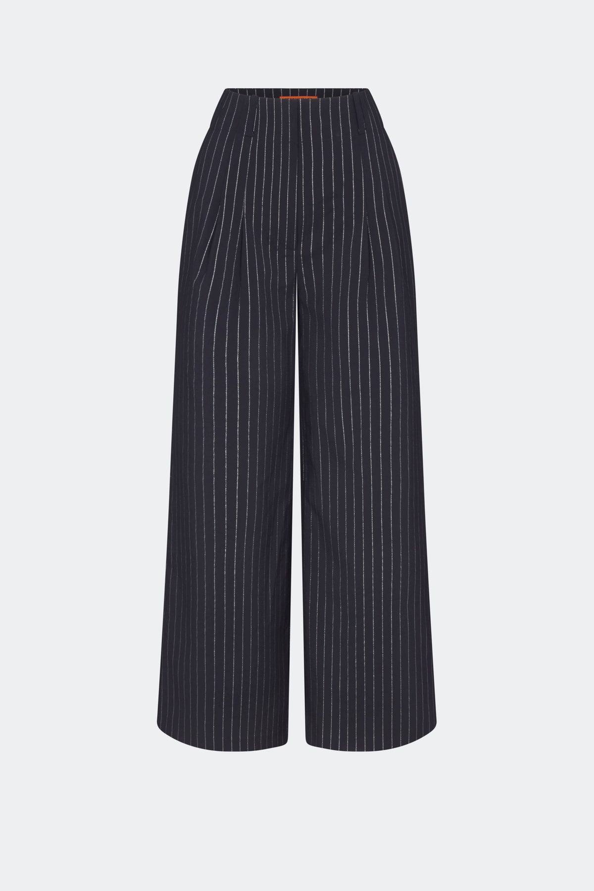 Bloo Pinstripe Pant In Navy Metallic Pinstripe