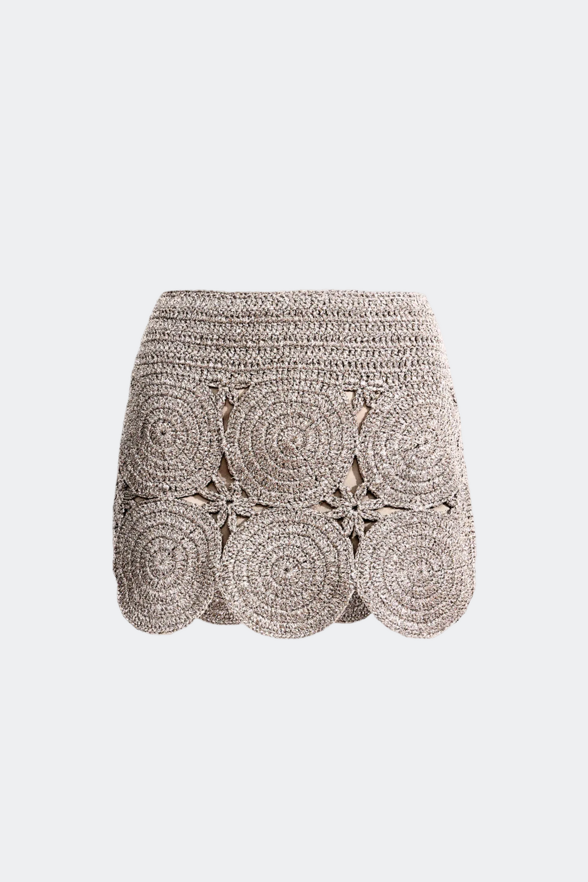 Beep Beep Mini Skirt in Satellite Silver