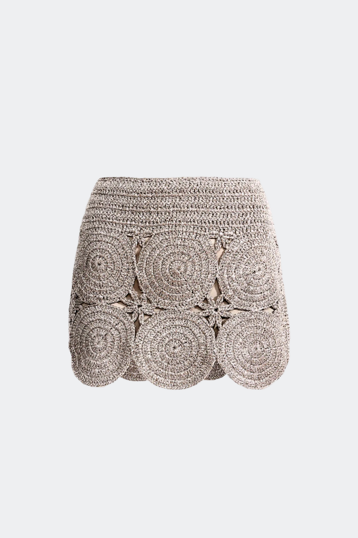 Beep Beep Mini Skirt in Satellite Silver