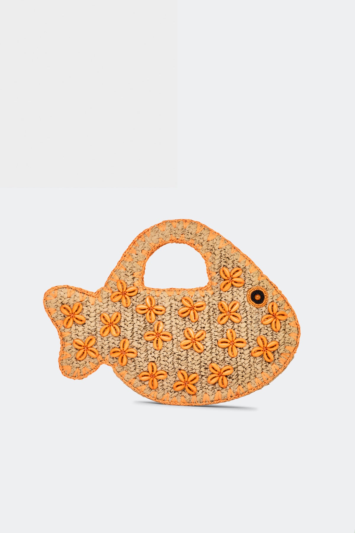 Puka Fish Bag in Natural/Light Orange
