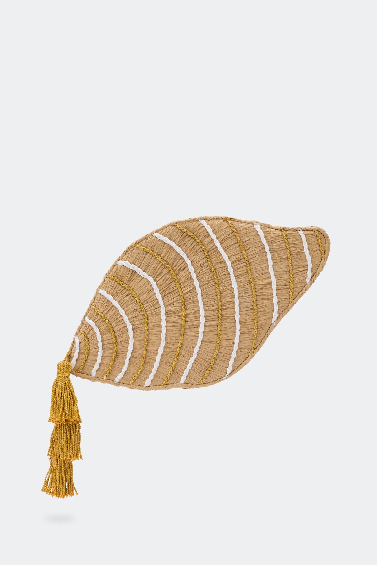 Tulip Shell Clutch in Gold/Natural