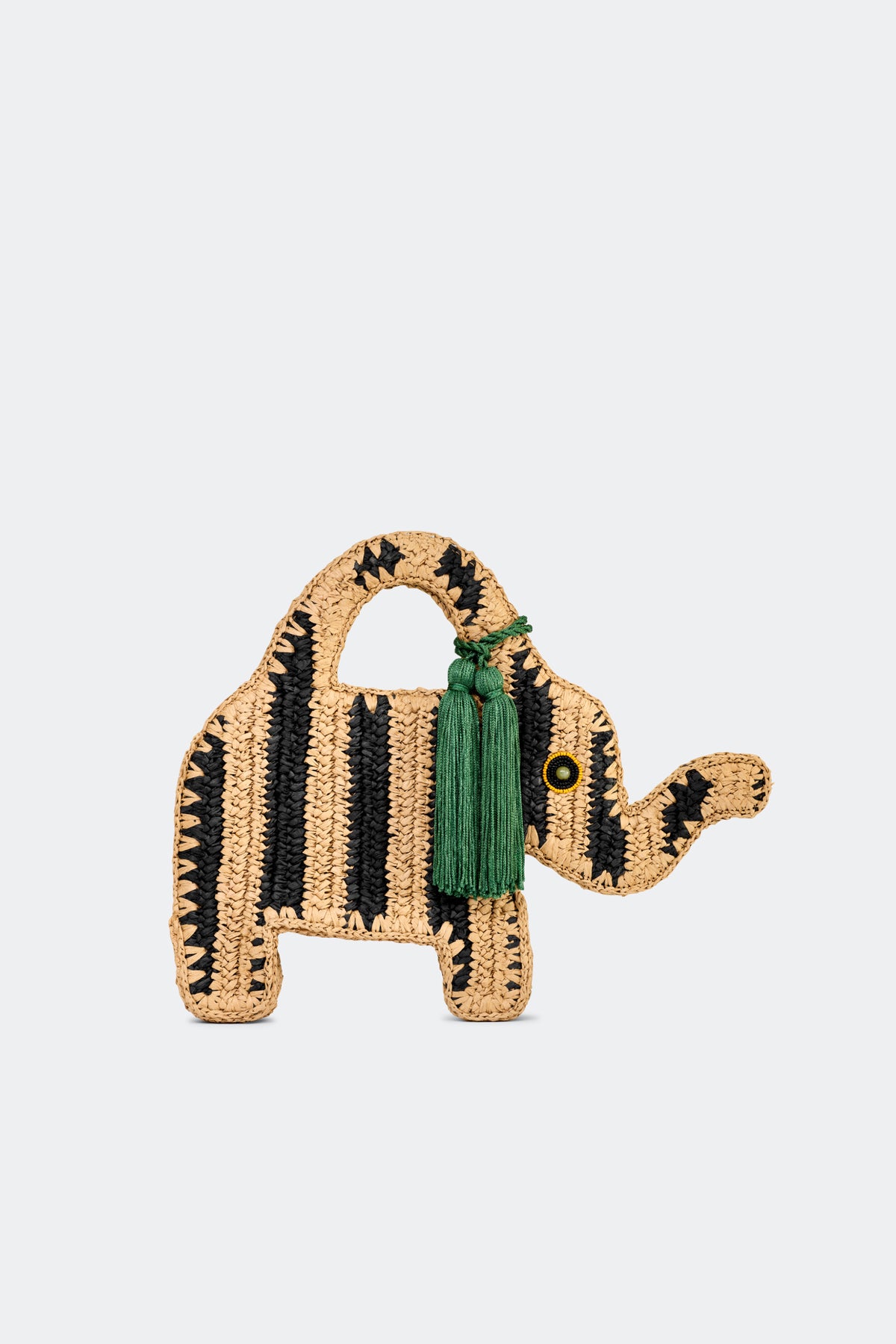 Elephant Bag in Black/Natural Stripe