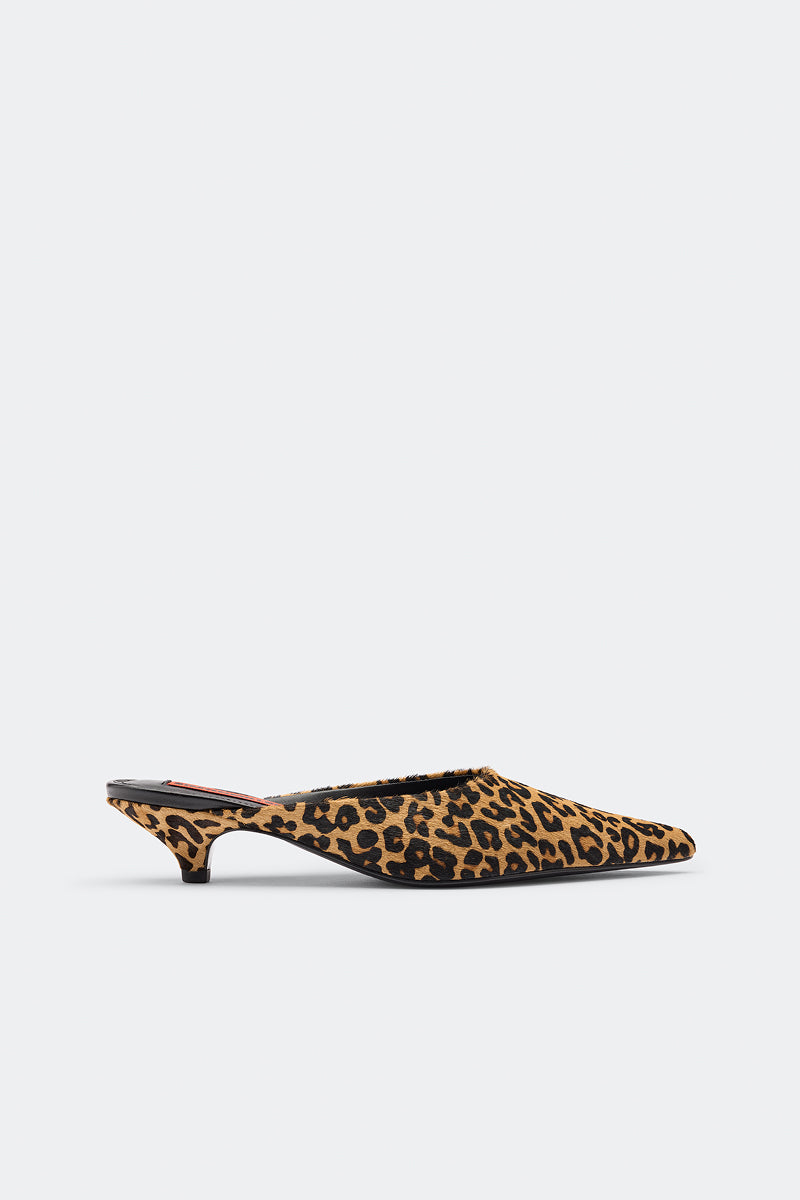 Haircalf Arrow Mule In Small Leopard