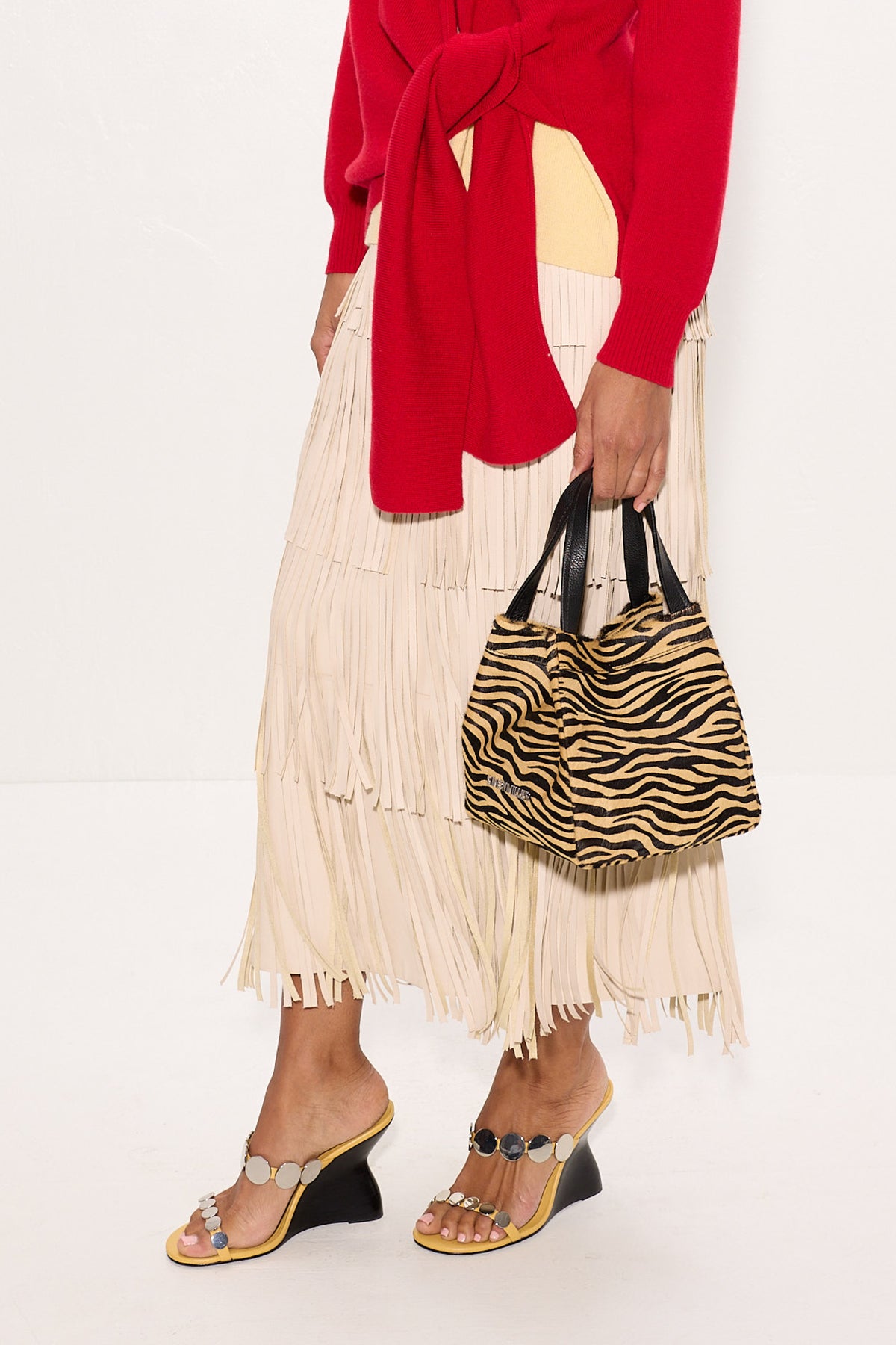 Haircalf Quad Bag In Brown Zebra