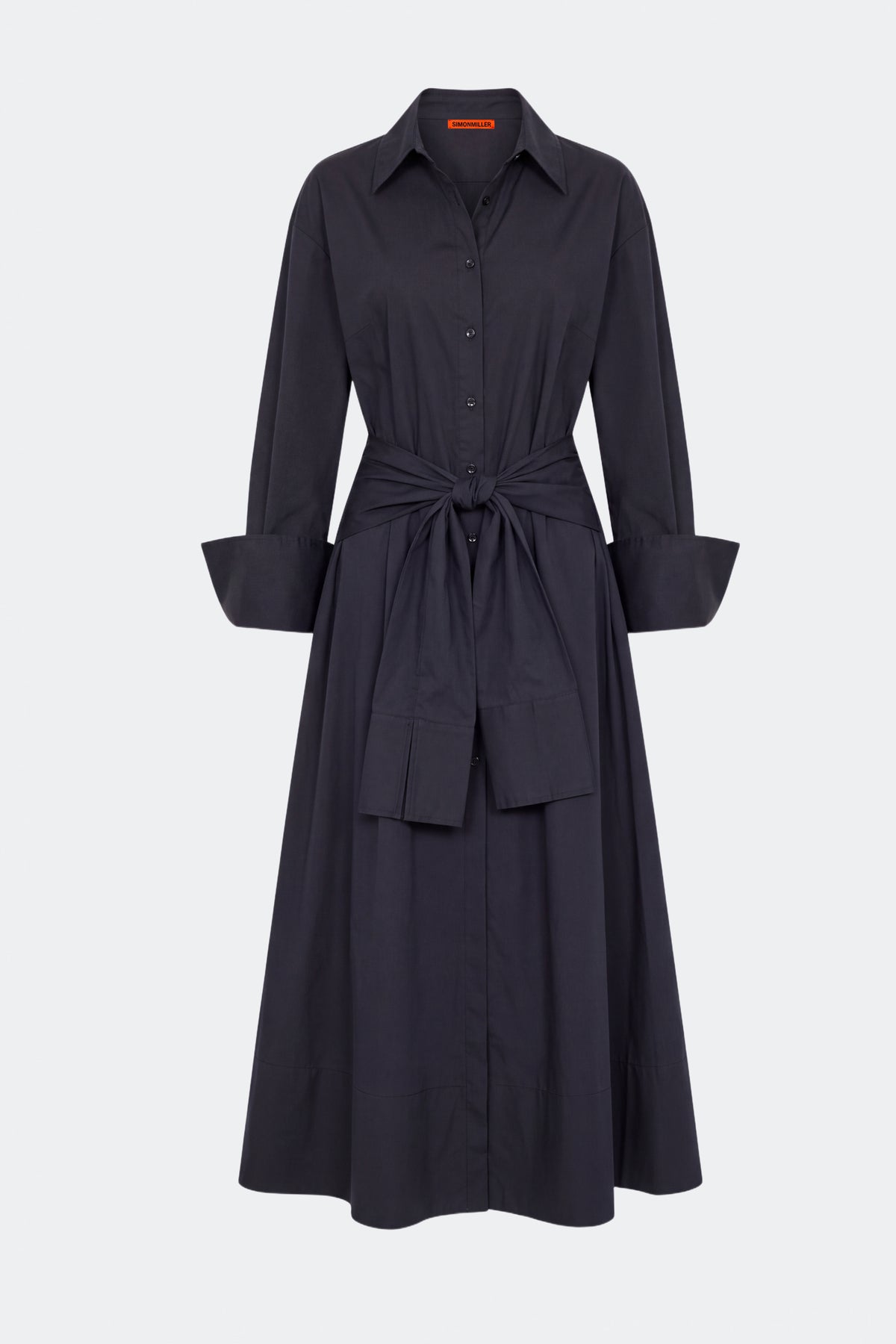 Inna Poplin Maxi Dress In Black