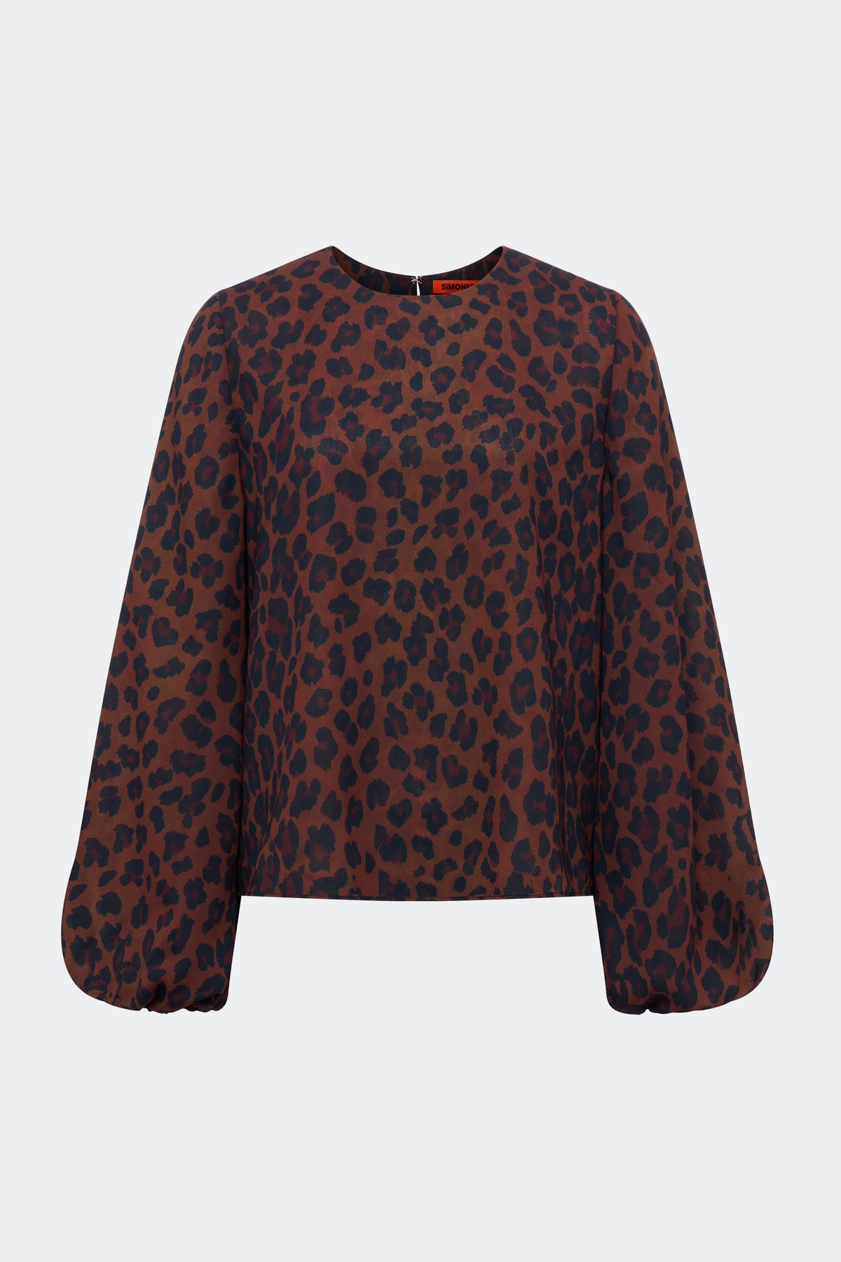 Joplin Chiffon Top In Choco Brown Leopard
