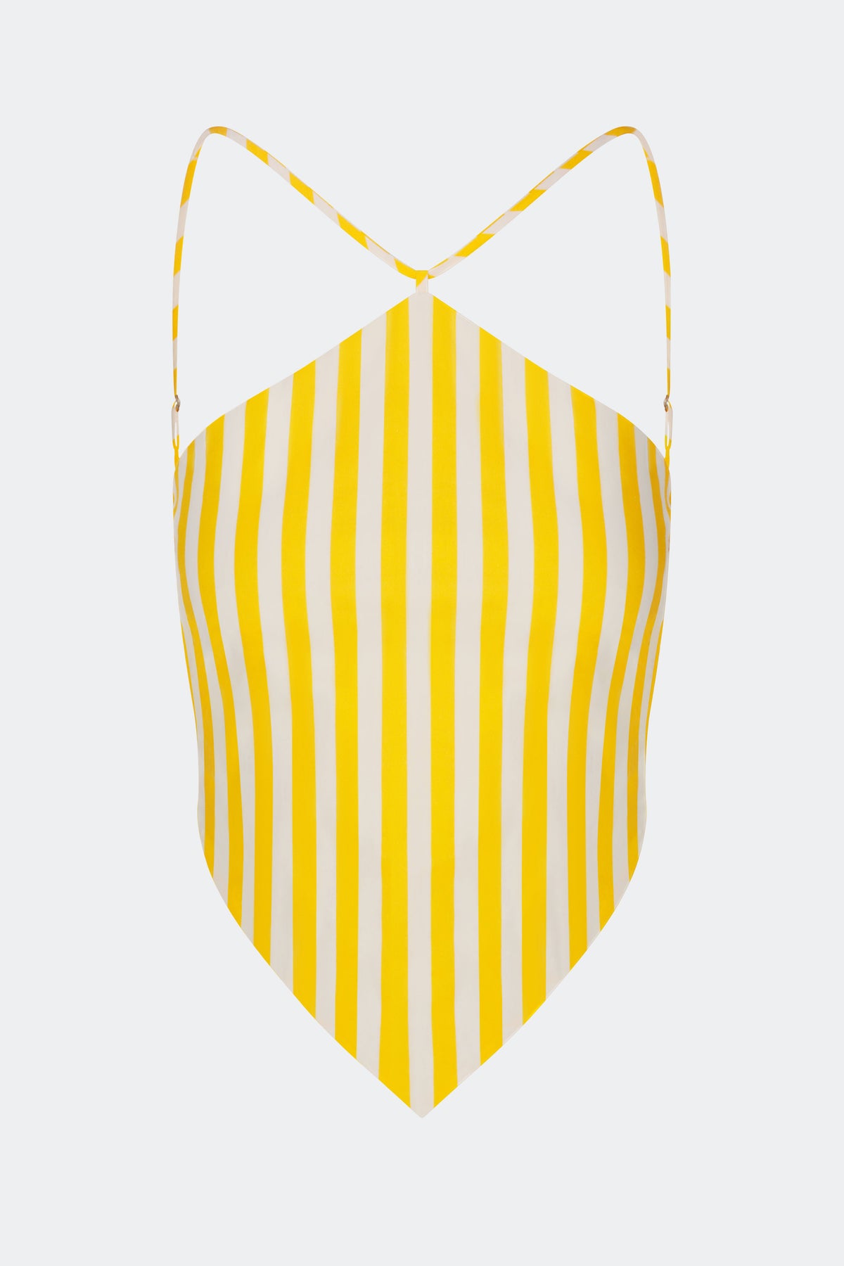 Kit Poplin Tie Top in Sungold/Ecru Stripe