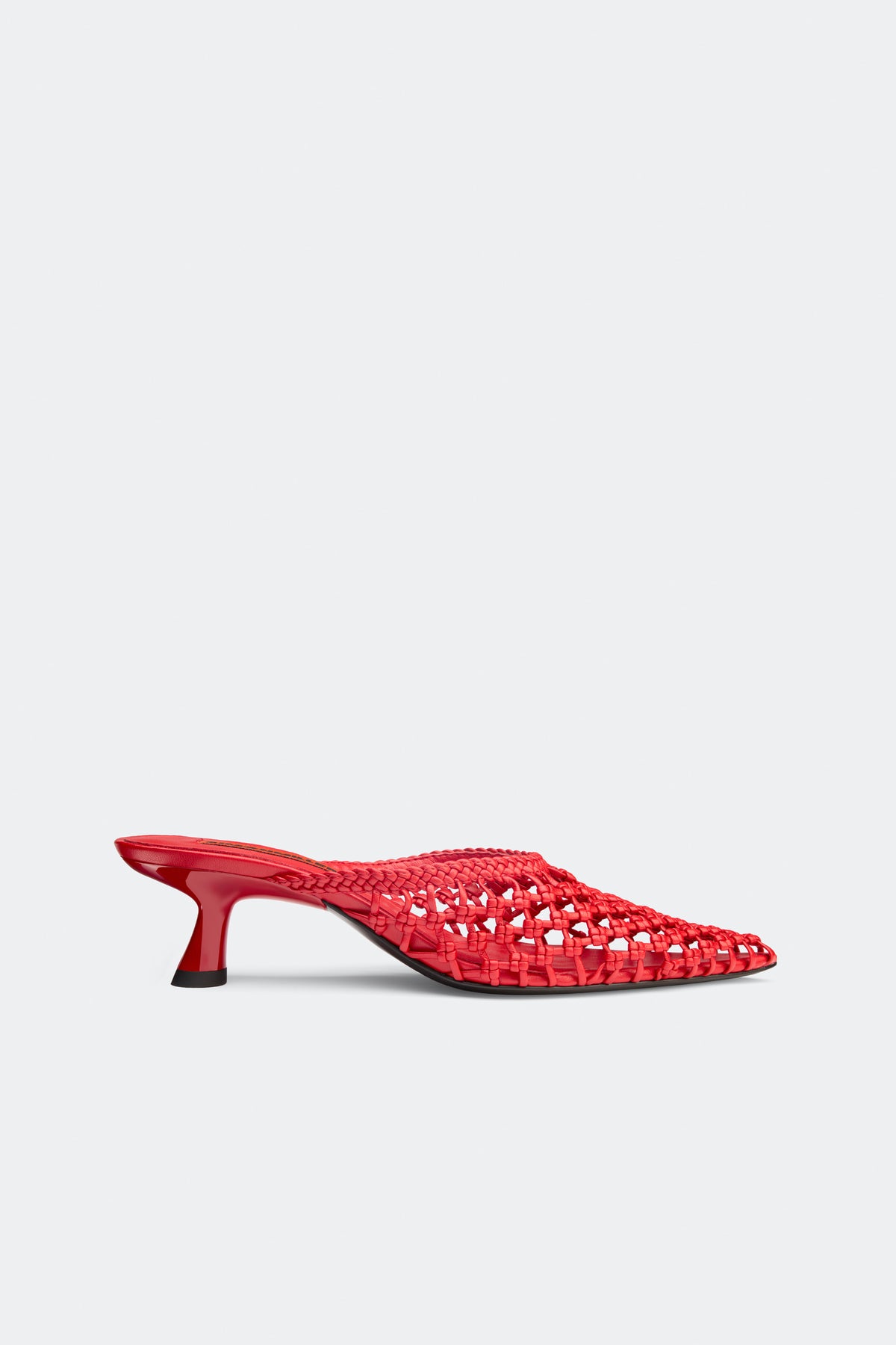Knotted Gala Mule In Lucky Red