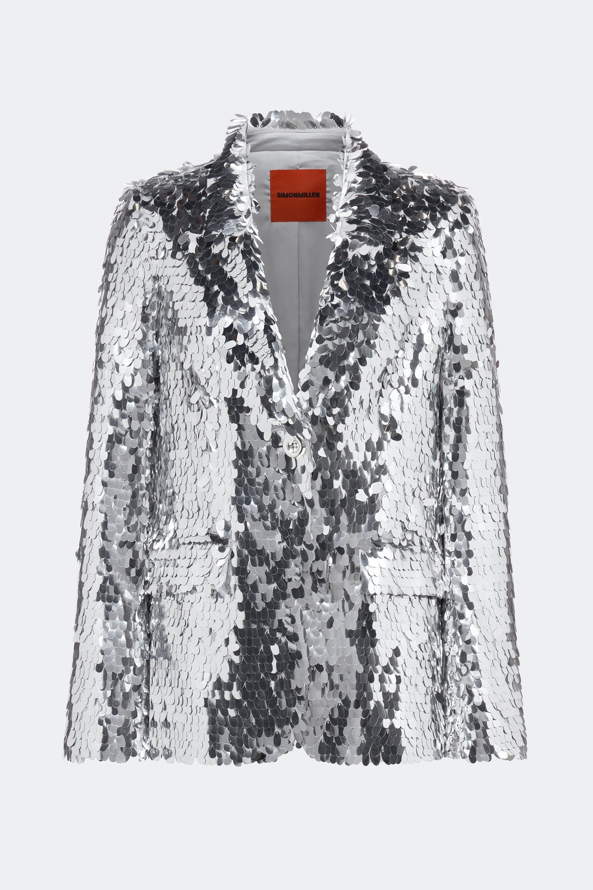 Leon Sequin Blazer In Satellite Silver