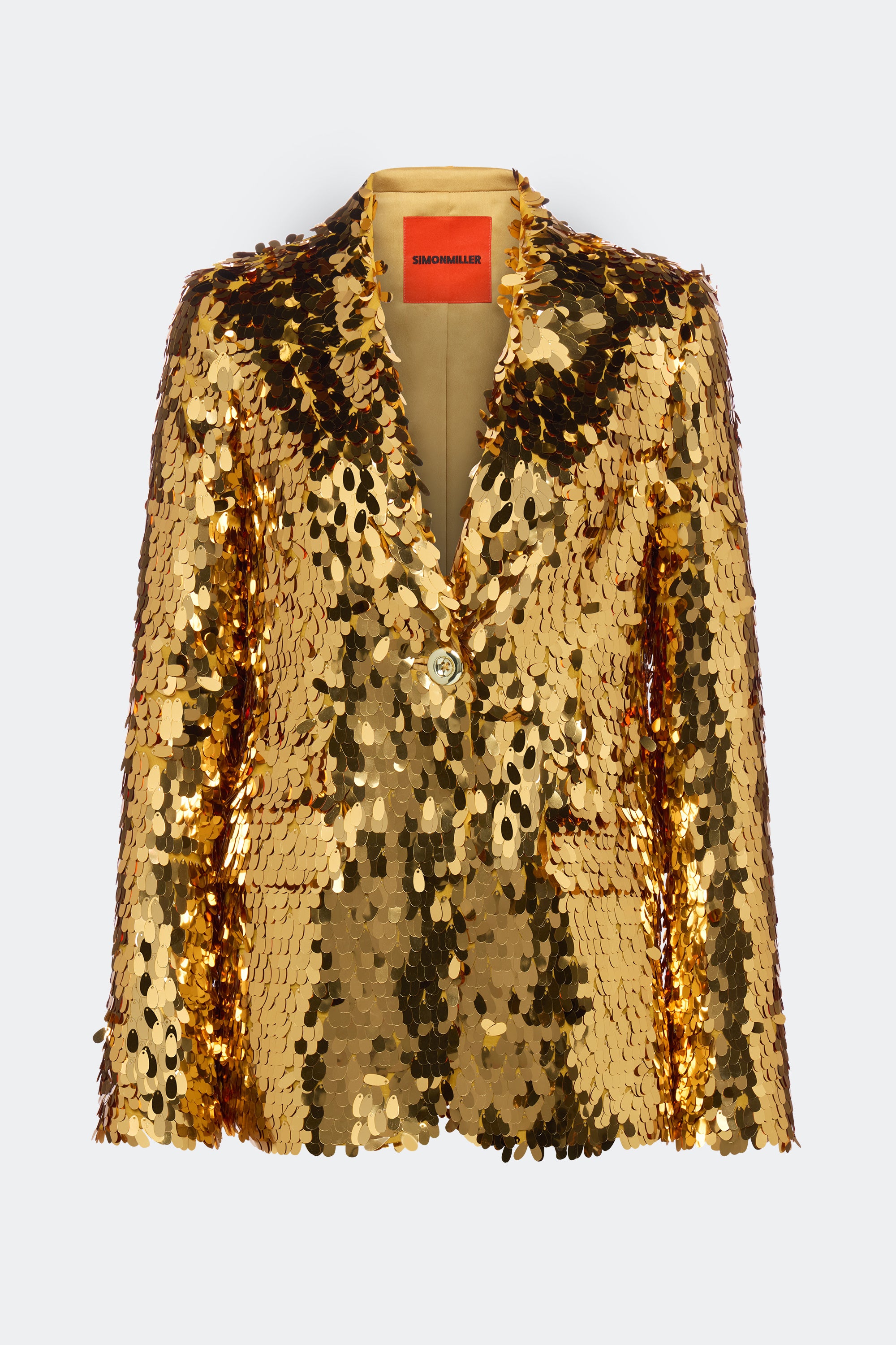 Leon Sequin Blazer In Star Gold