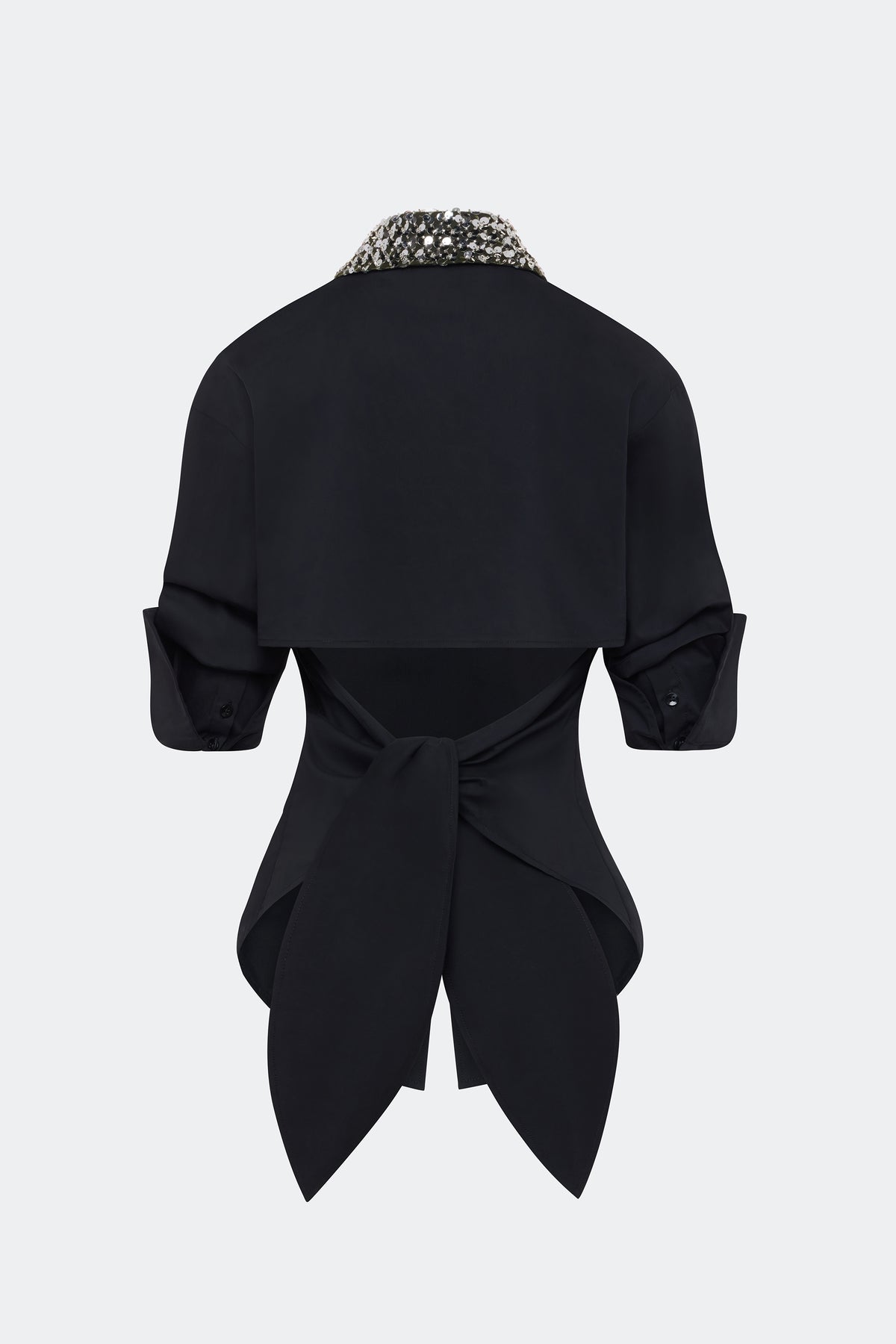 Loch Embellished Button Up In Black