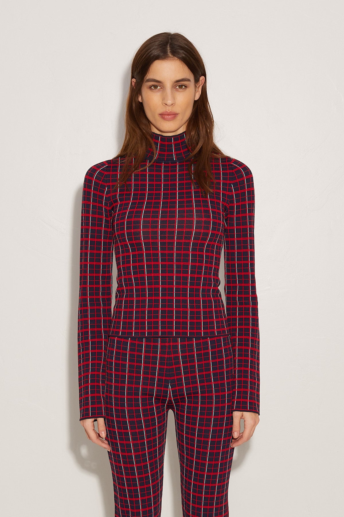 Knits By Rohe Top in Red Plaid