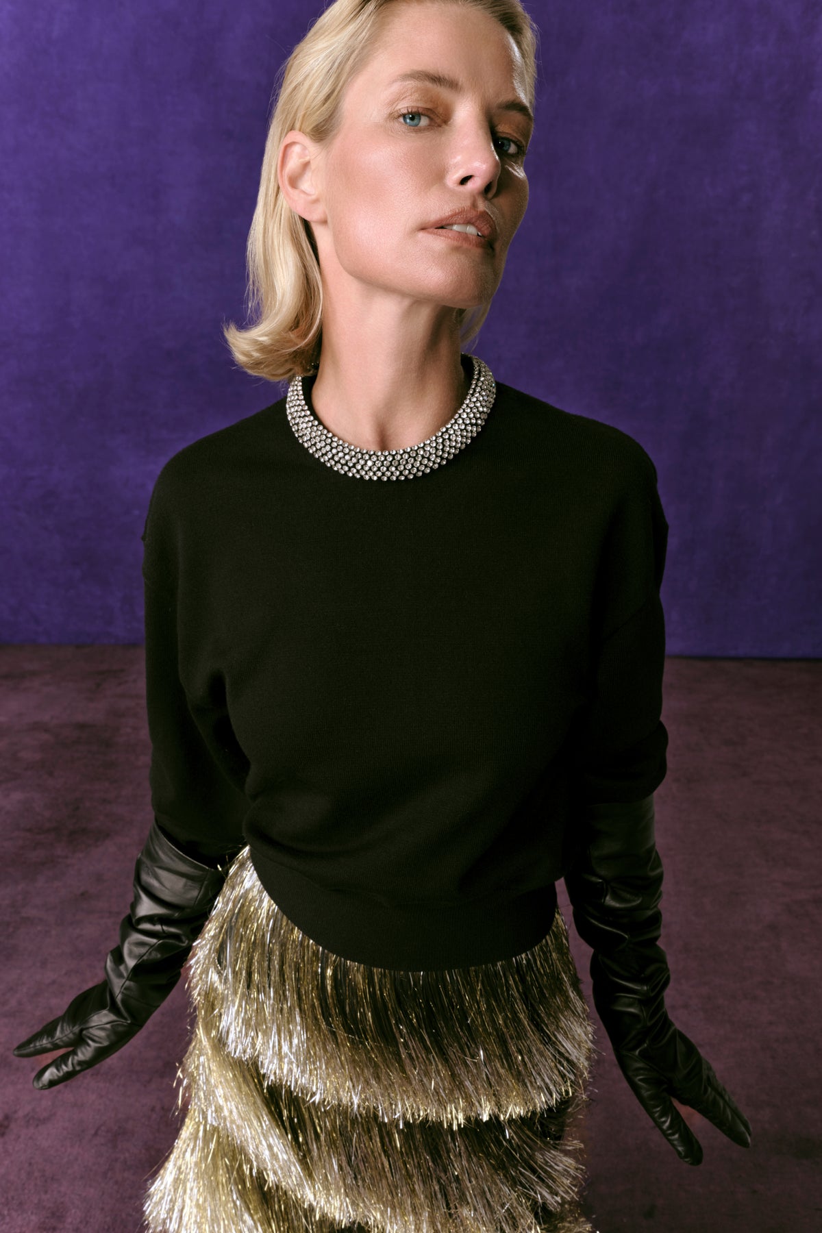 Lillian Embellished Sweater In Black