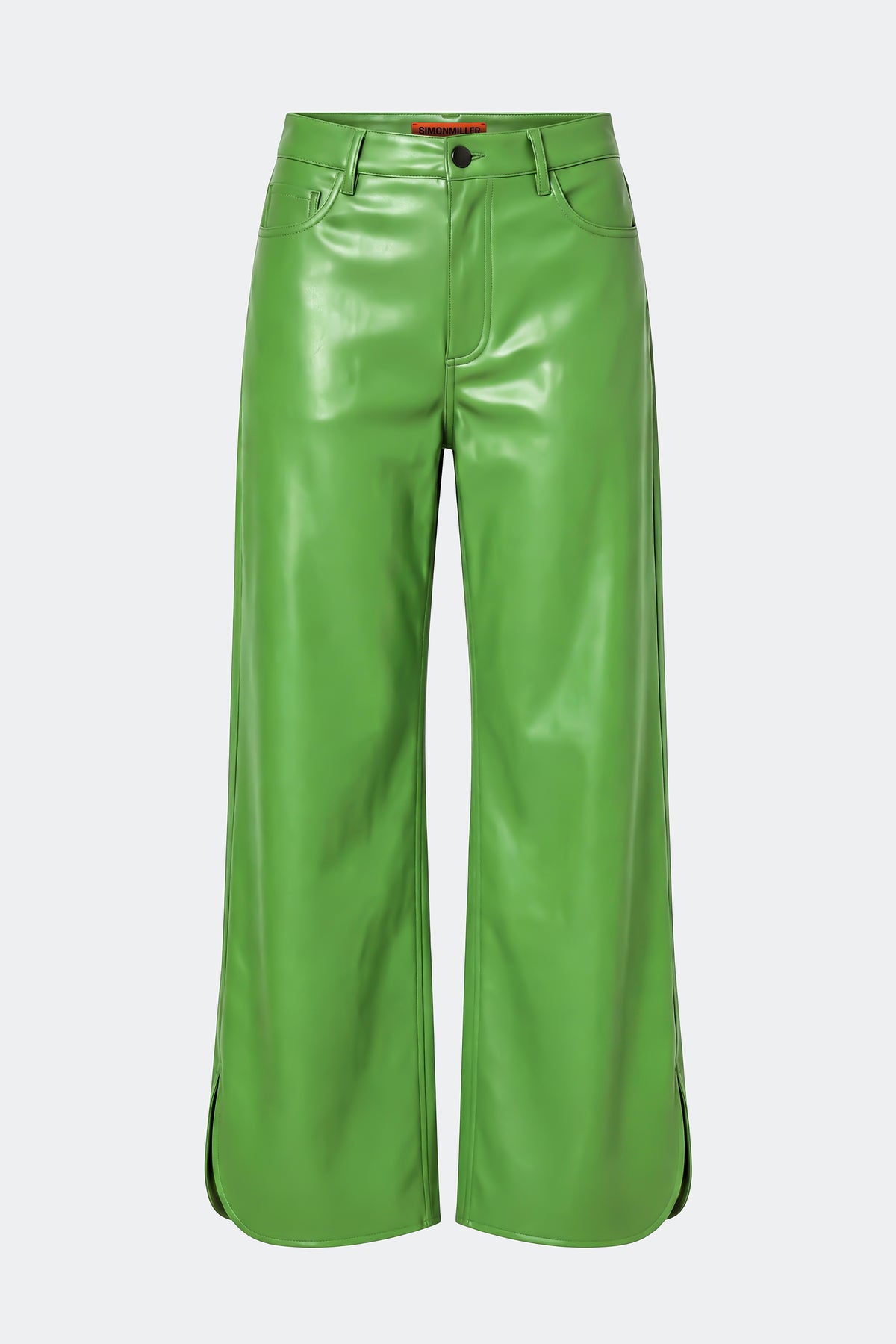 Livia Vegan Leather Pant In Matcha