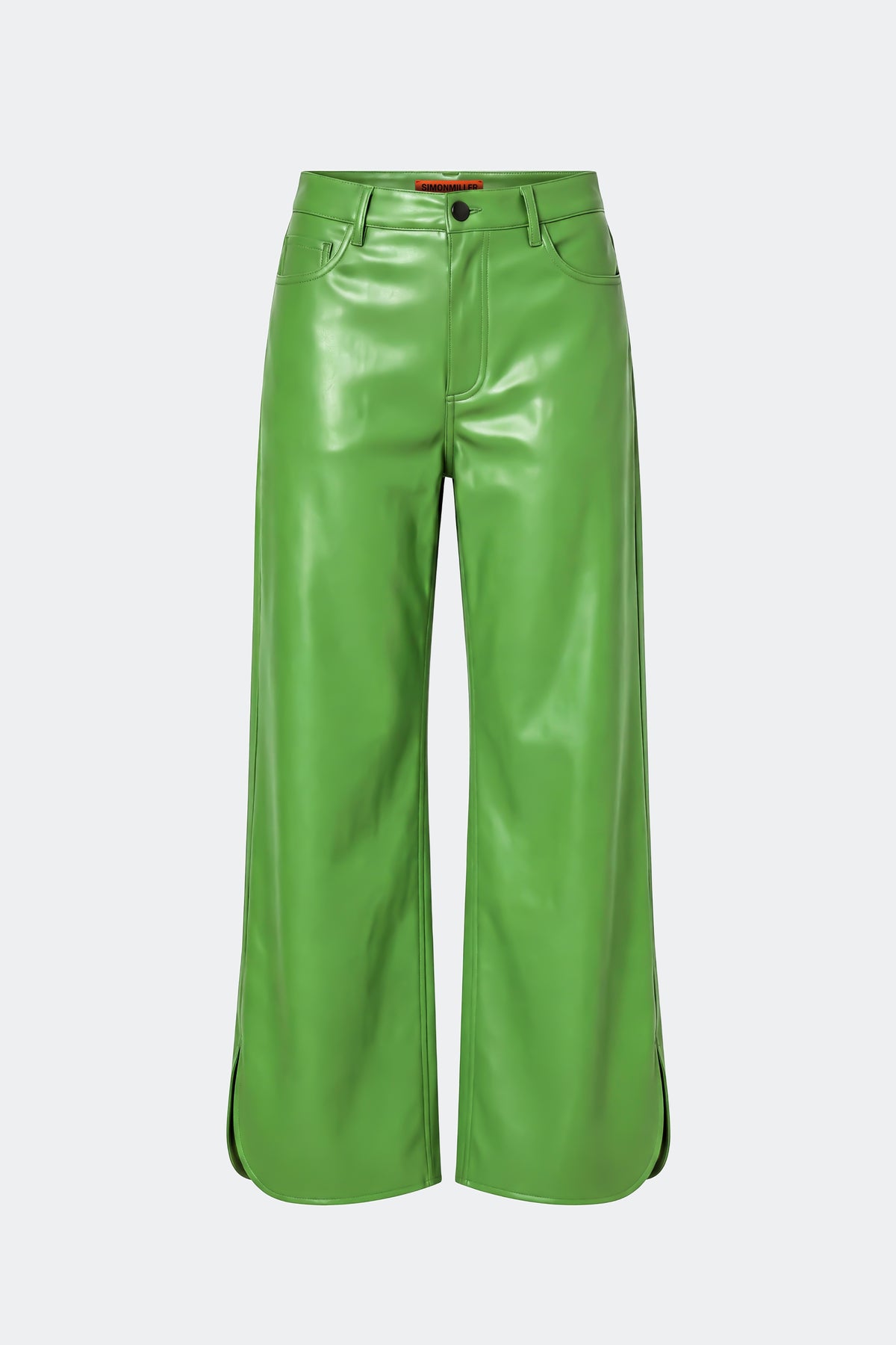 Livia Vegan Leather Pant In Matcha