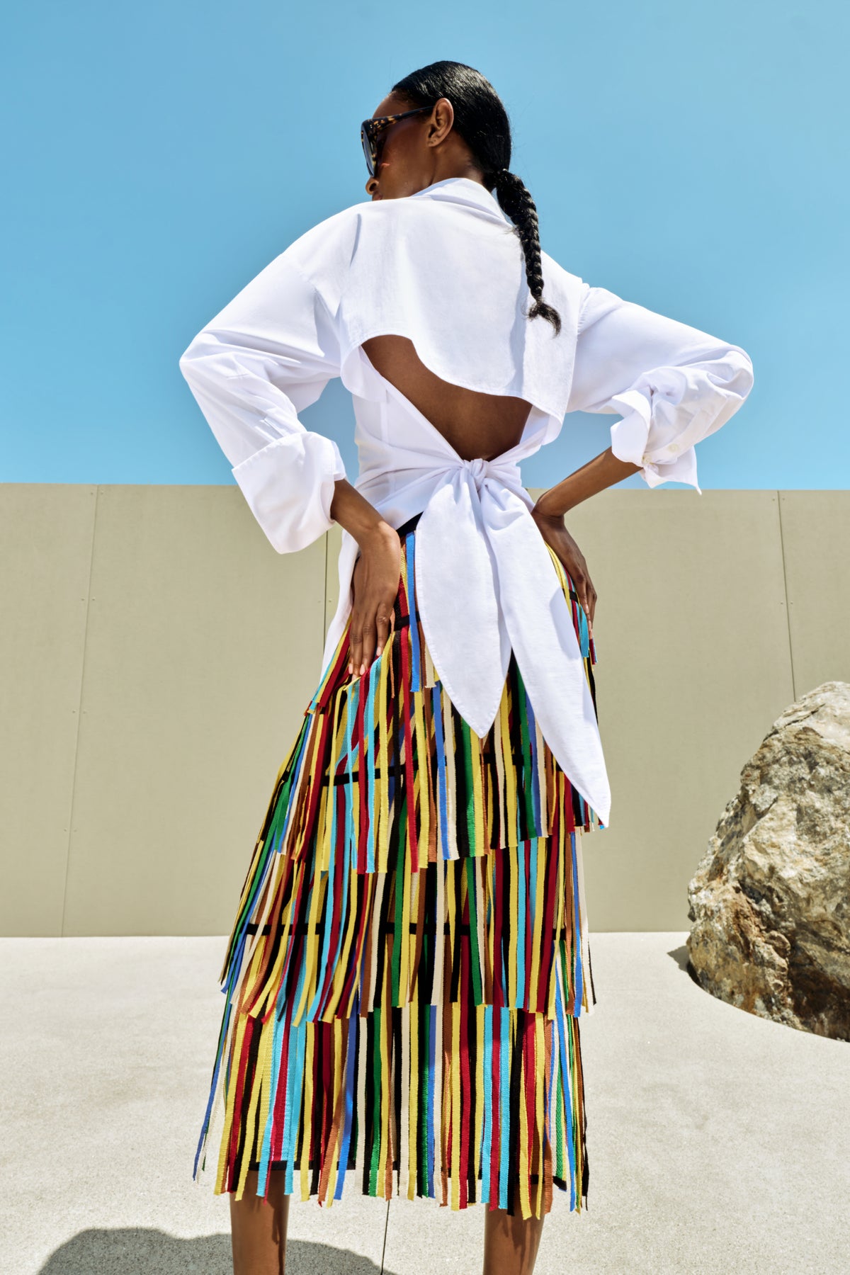 Loch Poplin Button Up In Macadamia