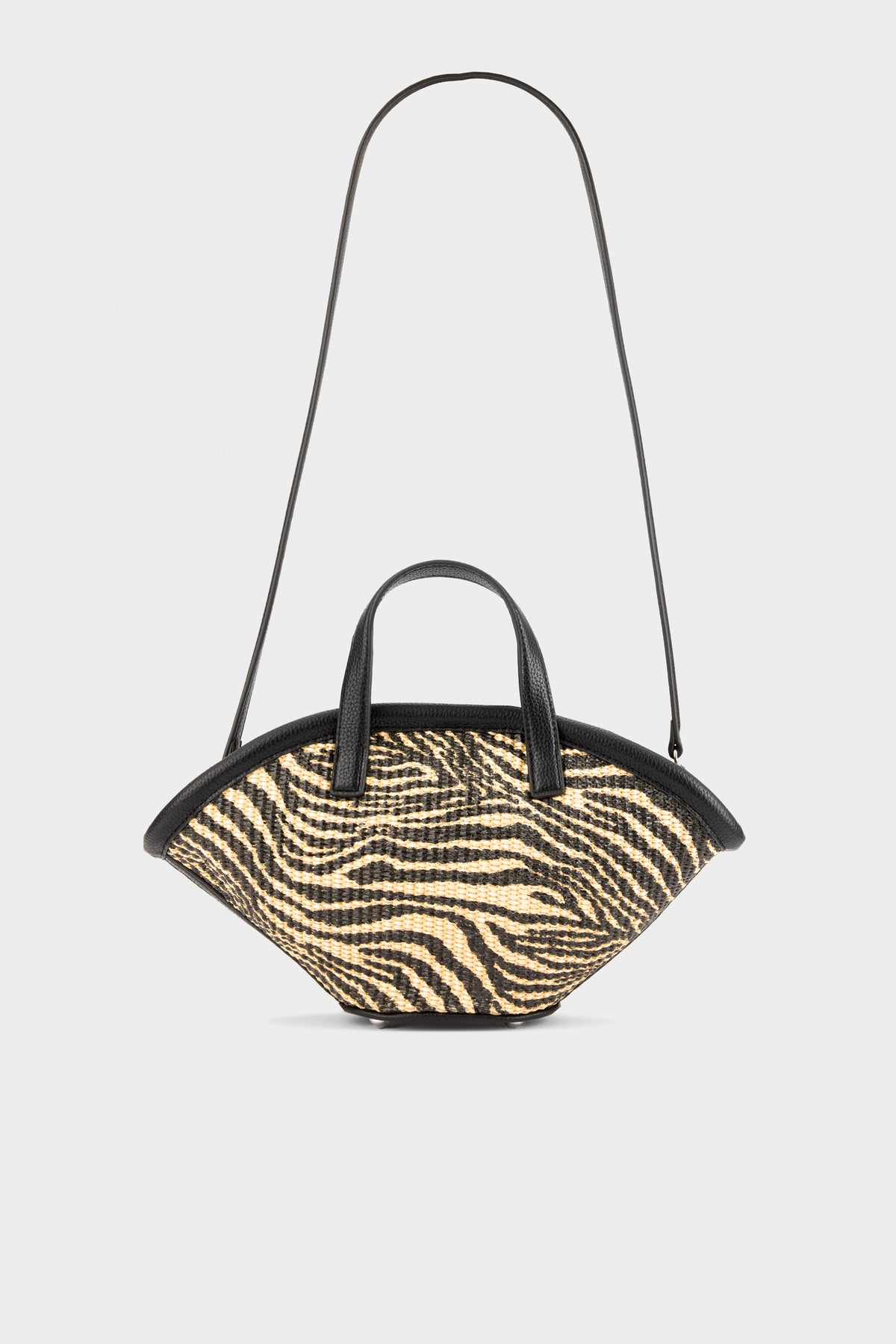Mini Mercado Tote In Black/Natural Zebra
