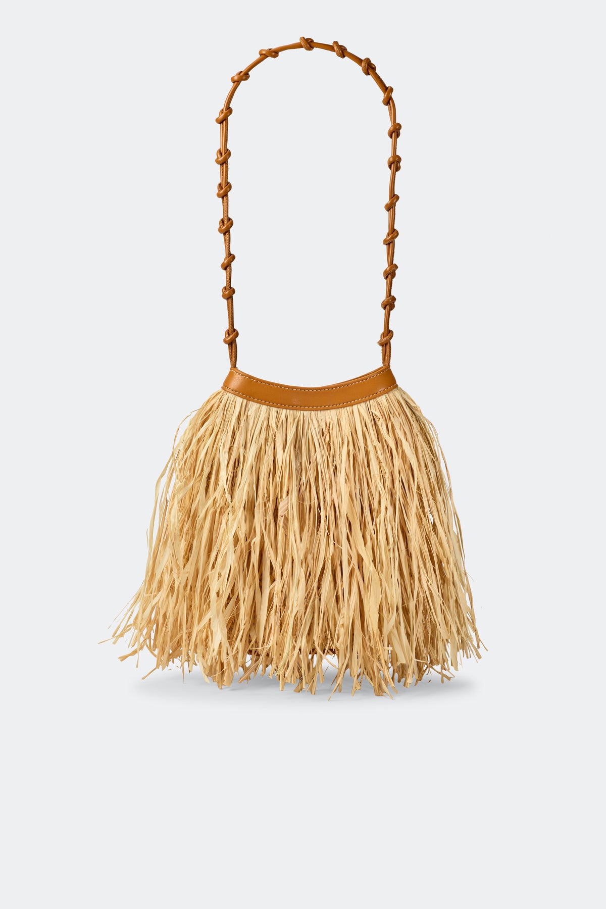 Raffia Knotty Bag in Natural