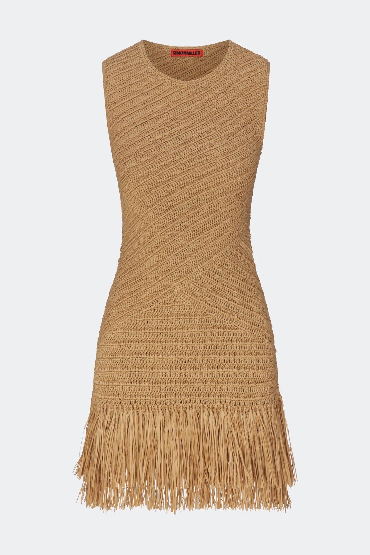 Mira Crochet Mini Dress in Natural