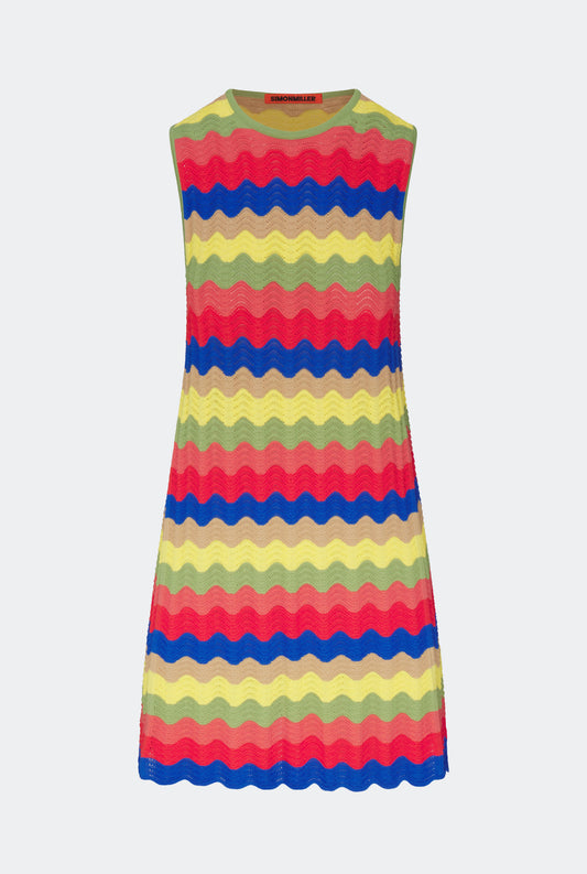 Moji Wave Mini Dress in Tropical Wave