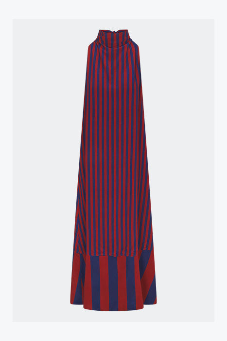 Mona Crepe Dress In Navy/Henna