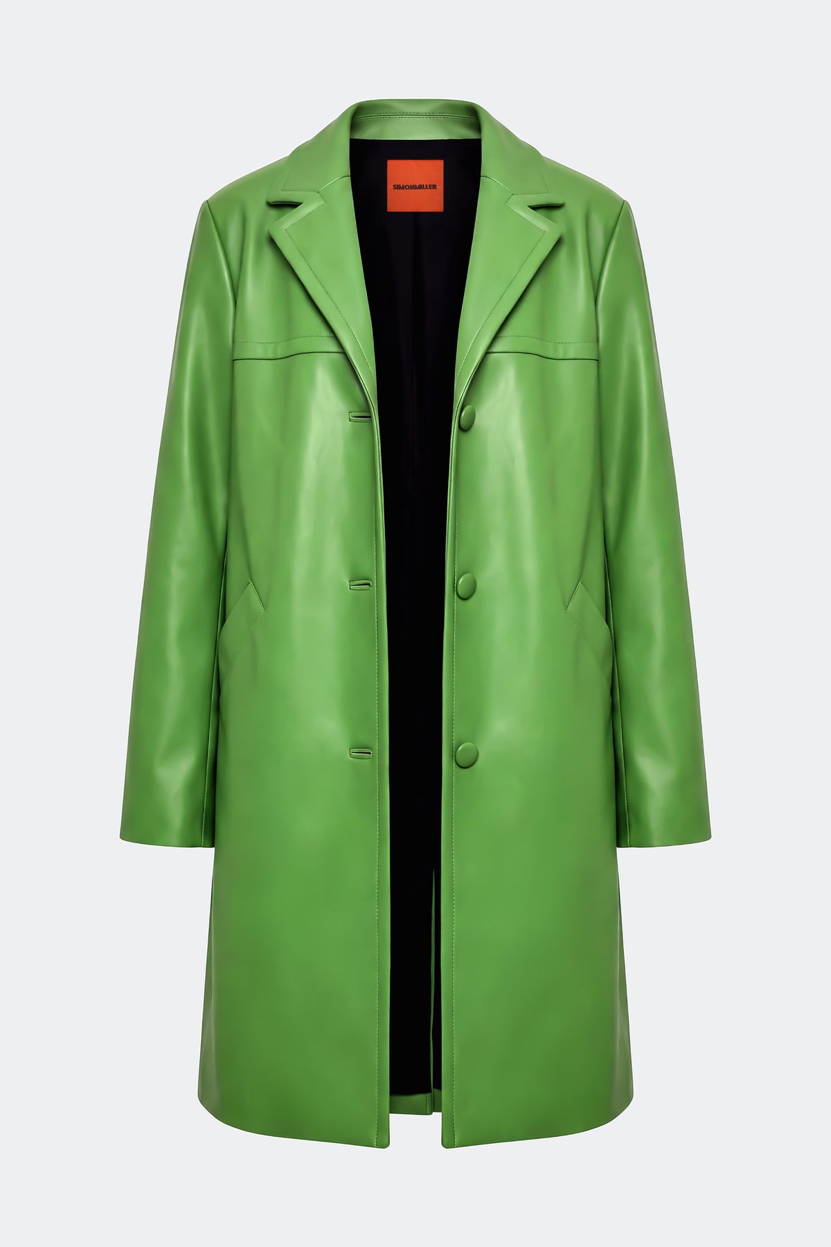 Margot Vegan Leather Jacket In Matcha