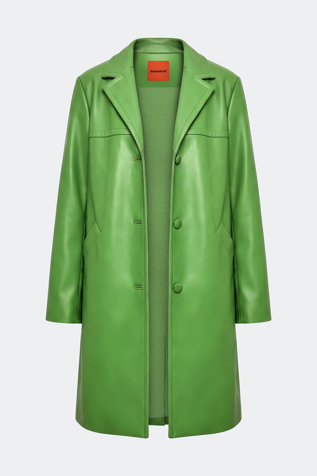 Margot Vegan Leather Jacket In Matcha