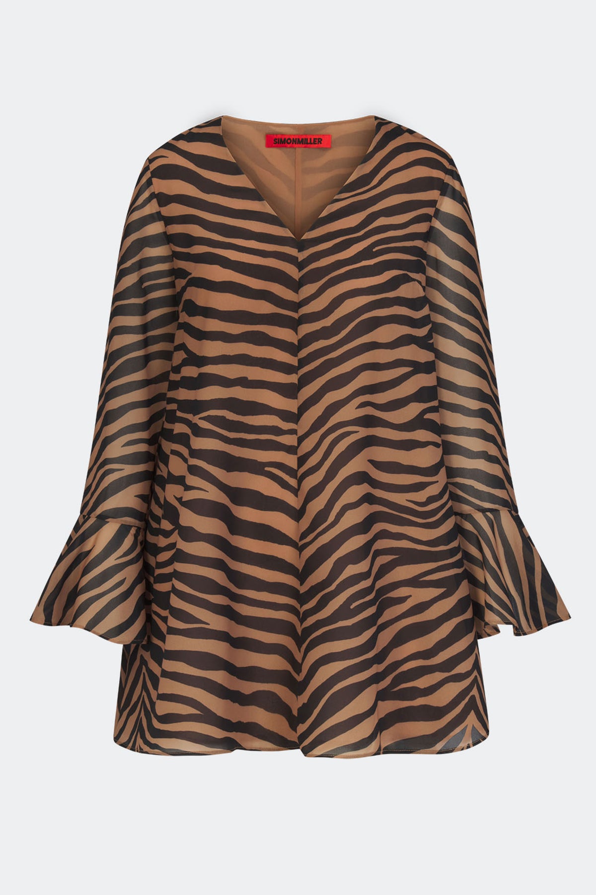Marion Chiffon Dress In Tiger Stripe