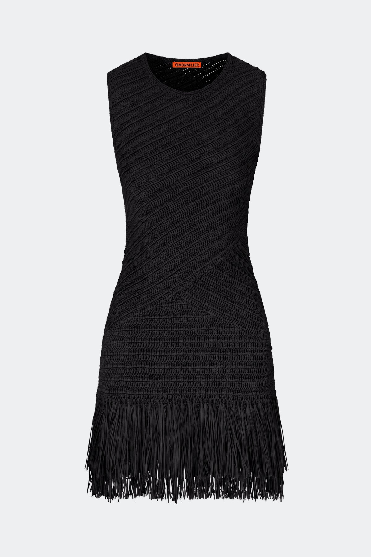Mira Crochet Mini Dress In Black
