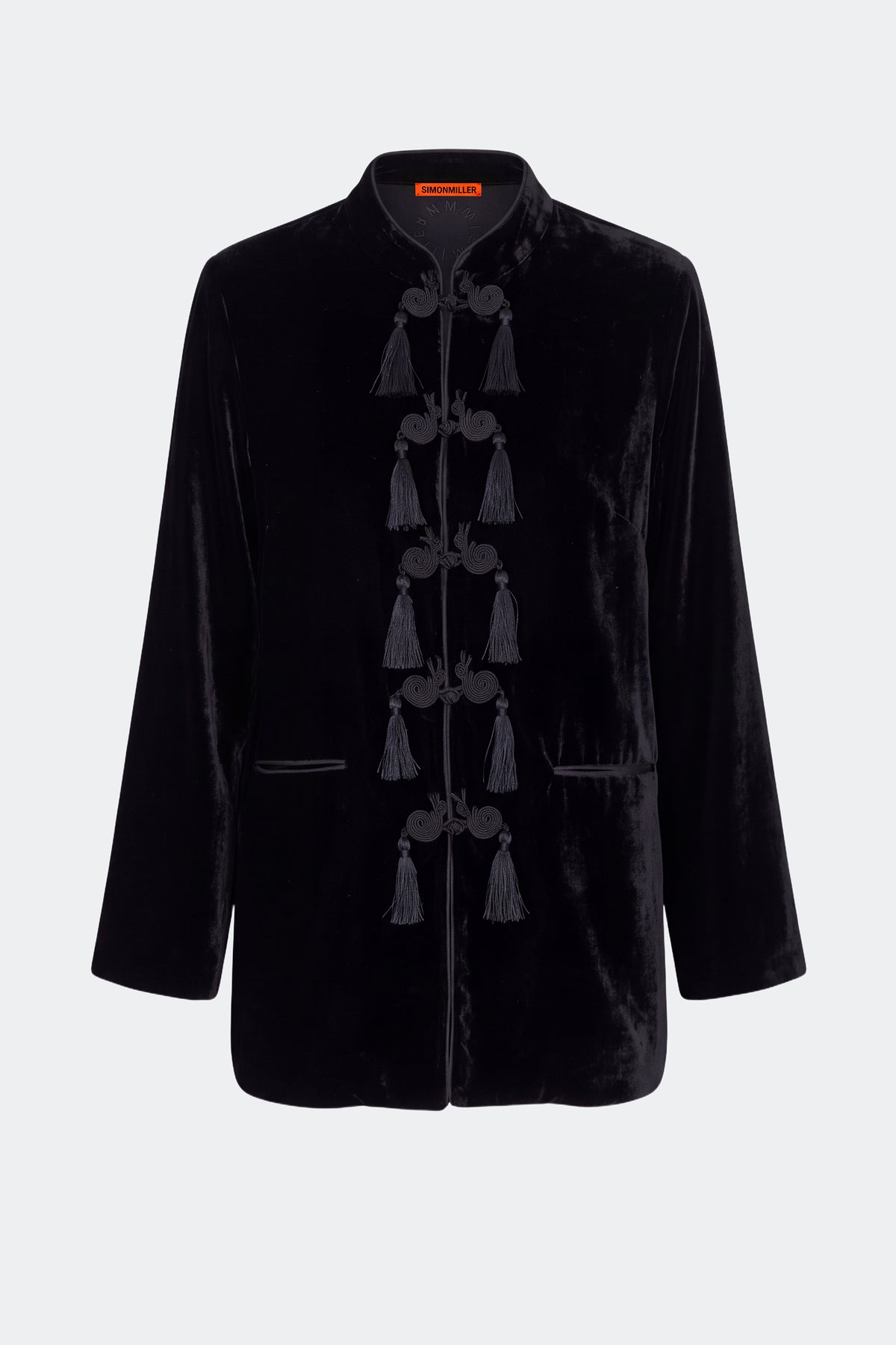 Moxie Velvet Jacket In Black