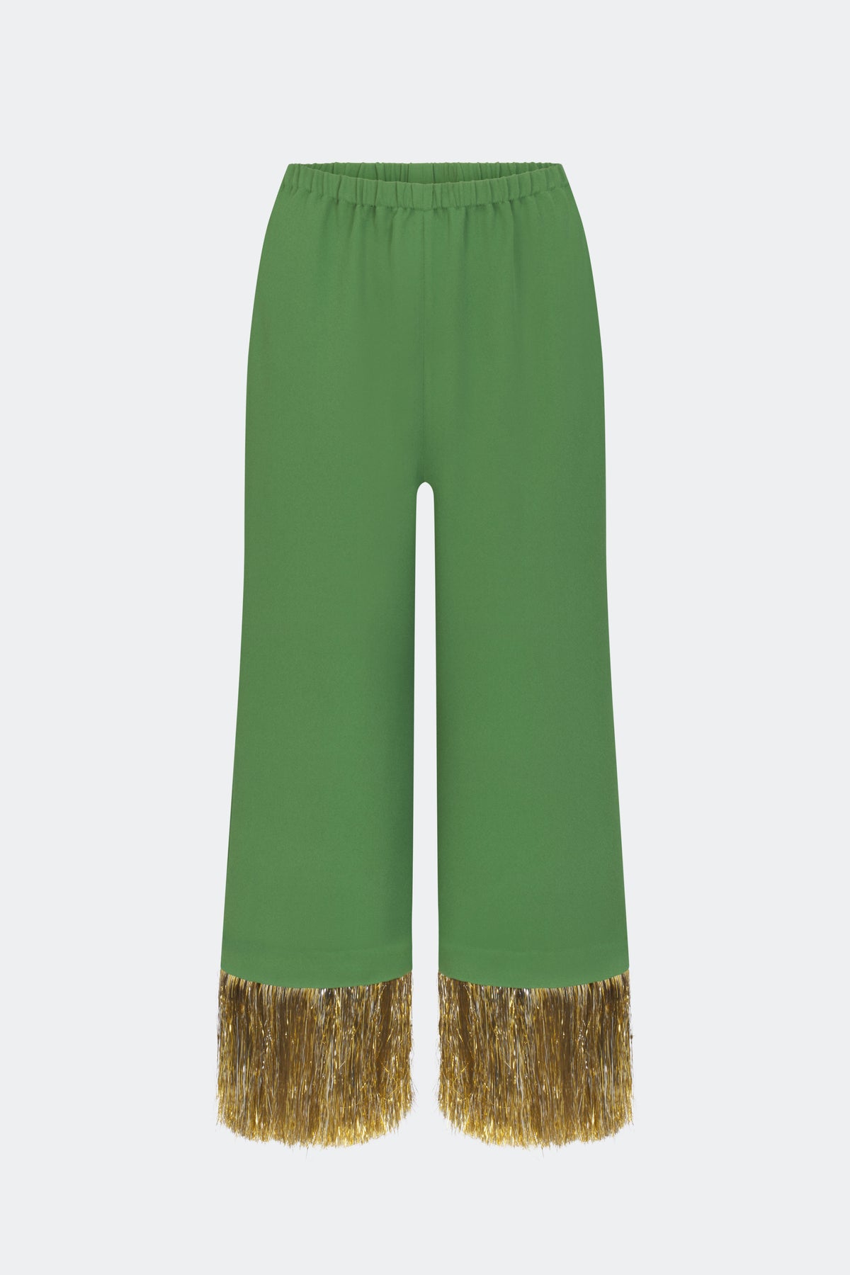 Nella Fringe Pant In Spruce Green