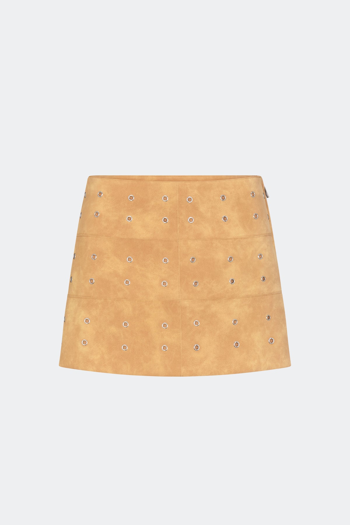 Nya Vegan Leather Mini Skirt In Sand